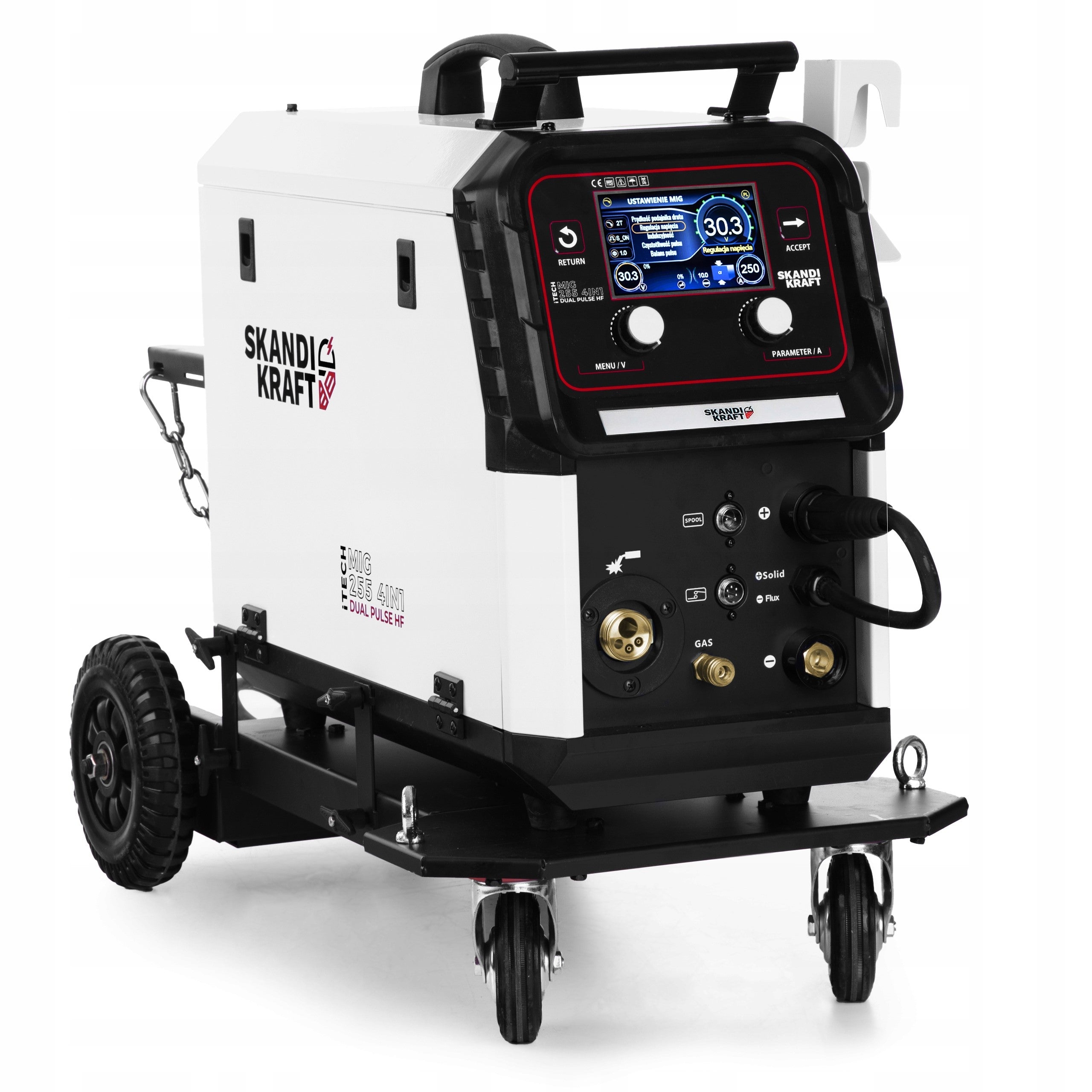 INVERTER WELDING MACHINE SKANDI KRAFT MIG 255 4R DUAL PULSE SYNERGY MMA TIG AC Packaging status original