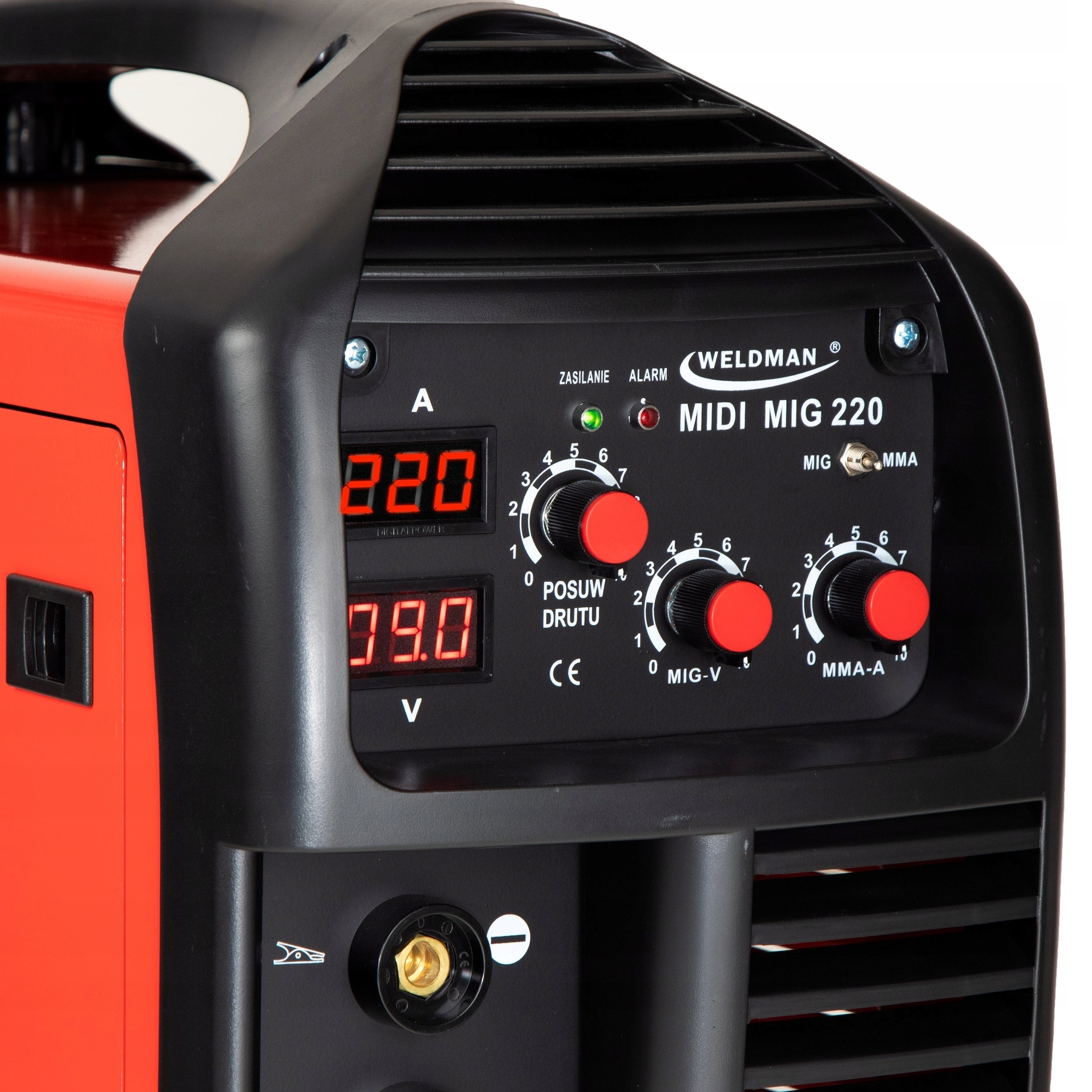 INVERTER WELDING MACHINE WELDMAN MIDI MIG 220 MMA 230V 220A IGBT ALUMINIUM FLUX Manufacturer code 103 111 #ZESTAW2AK