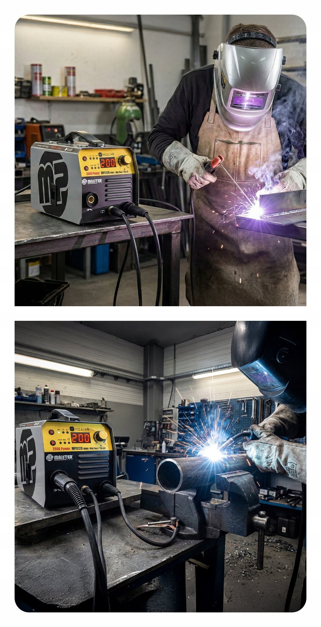 INVERTER Welder IGBT MIG FLUX MMA migomat MP Majster MP0128 Synergy Manufacturer code MP0128