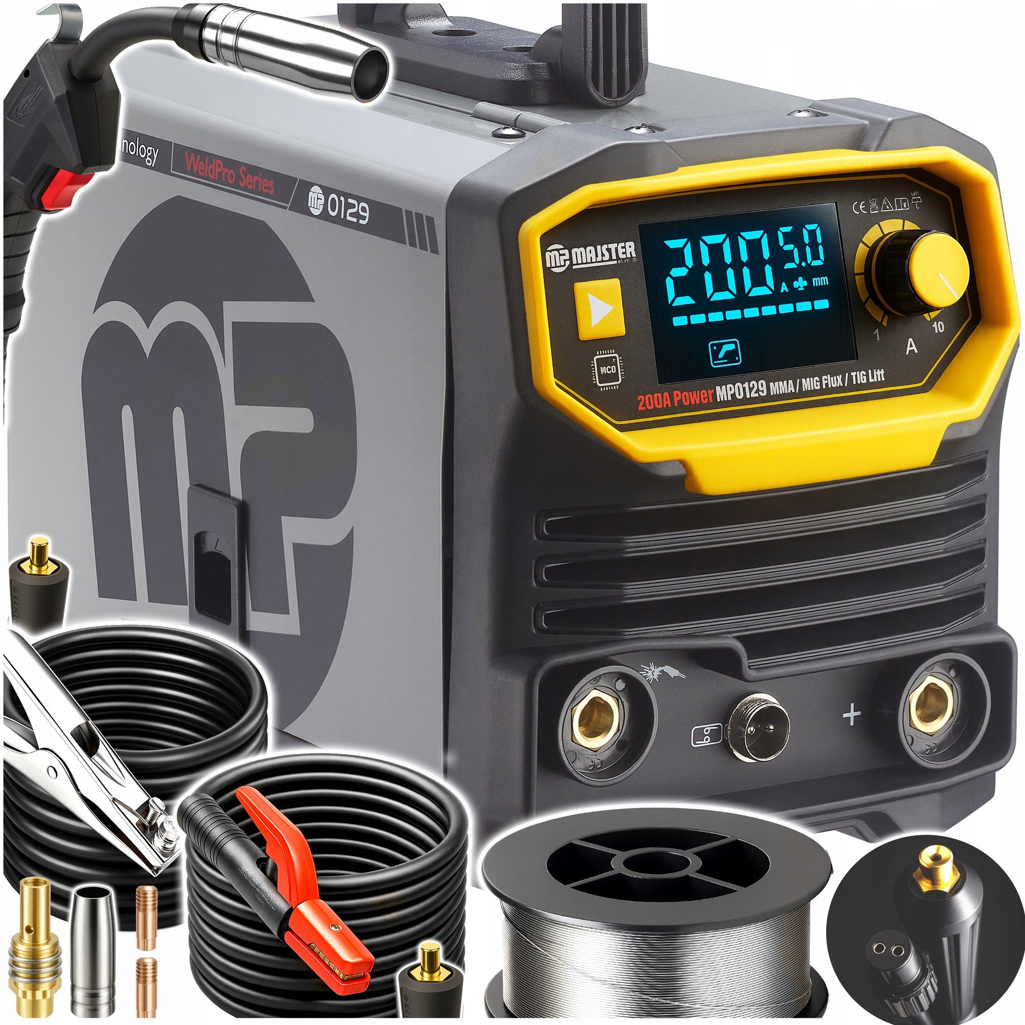 INVERTER Welder IGBT MIG FLUX MMA migomat MP Majster MP0129 Synergy