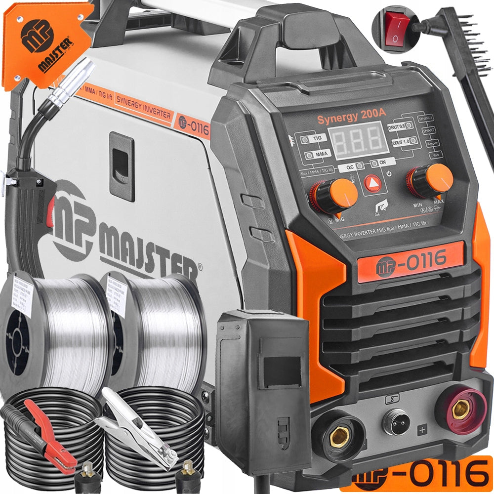 INVERTER Welder MIG FLUX MMA TIG migomat 200A SYNERGY 200