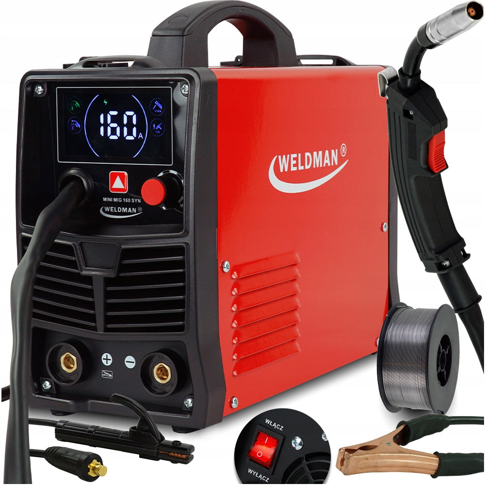 INVERTER Welder MIGOMAT Weldman MIG MAG MMA TIG GAS-FREE Flux 230V