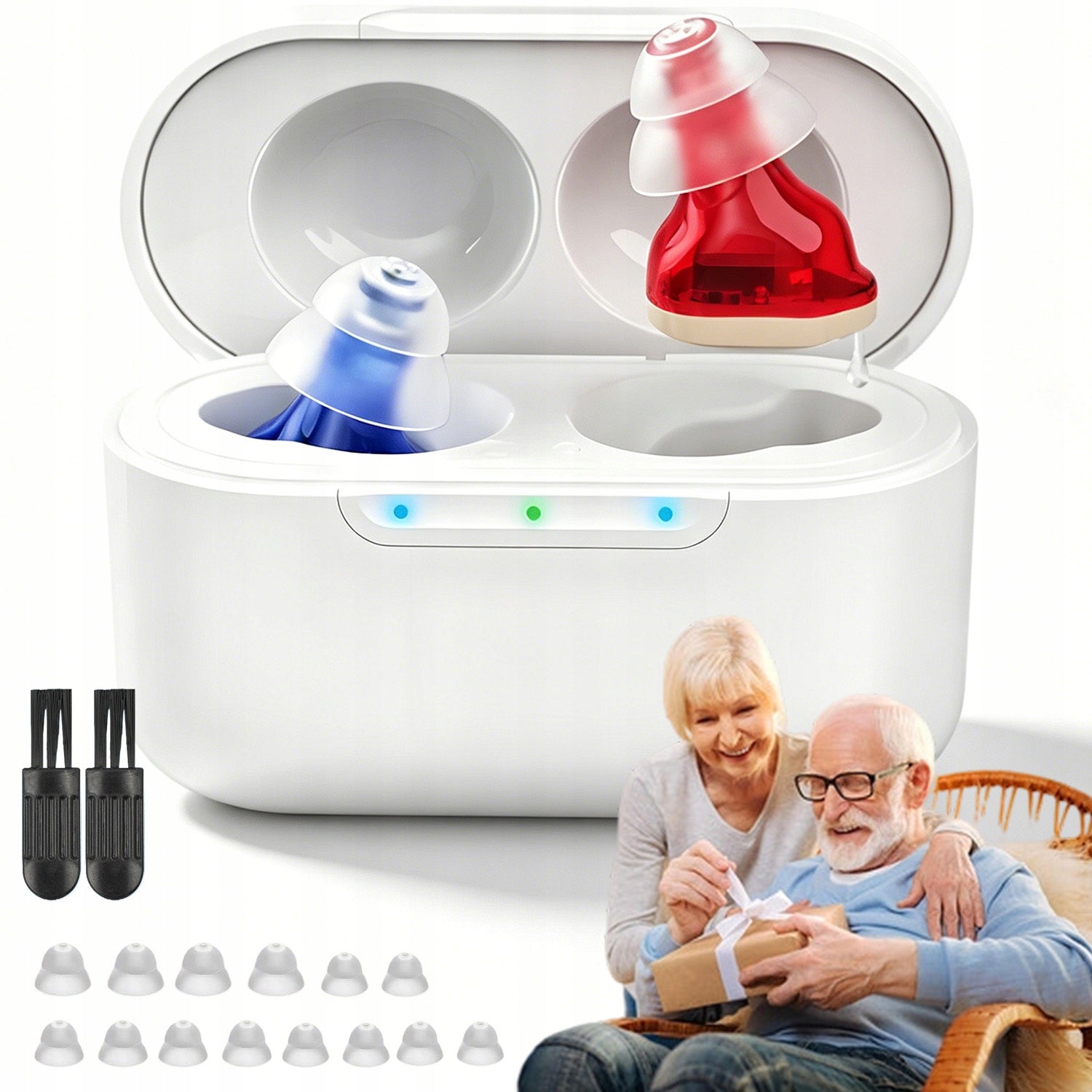 INVISIBLE HEARING AID ERGONOMIC COMFORTABLE DISCREET PAIR