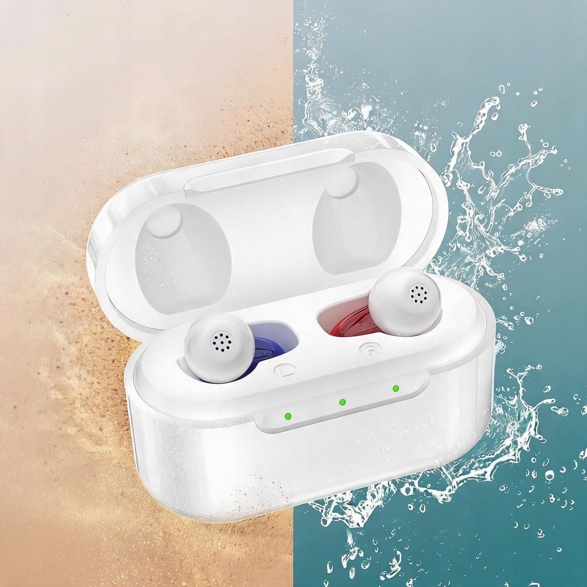 INVISIBLE HEARING AID ERGONOMIC WITH CHARGING CASE IDEAL HEARING LOSS Medical device no