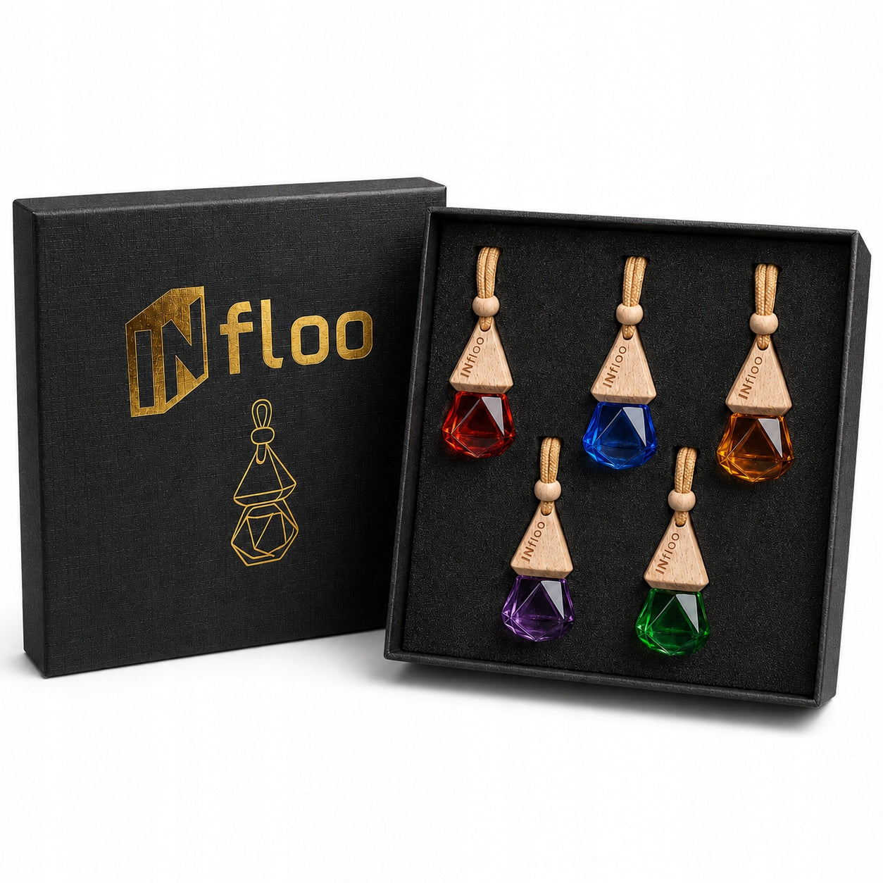INfloo Car fragrance set 5 pieces fragrance for car pendant