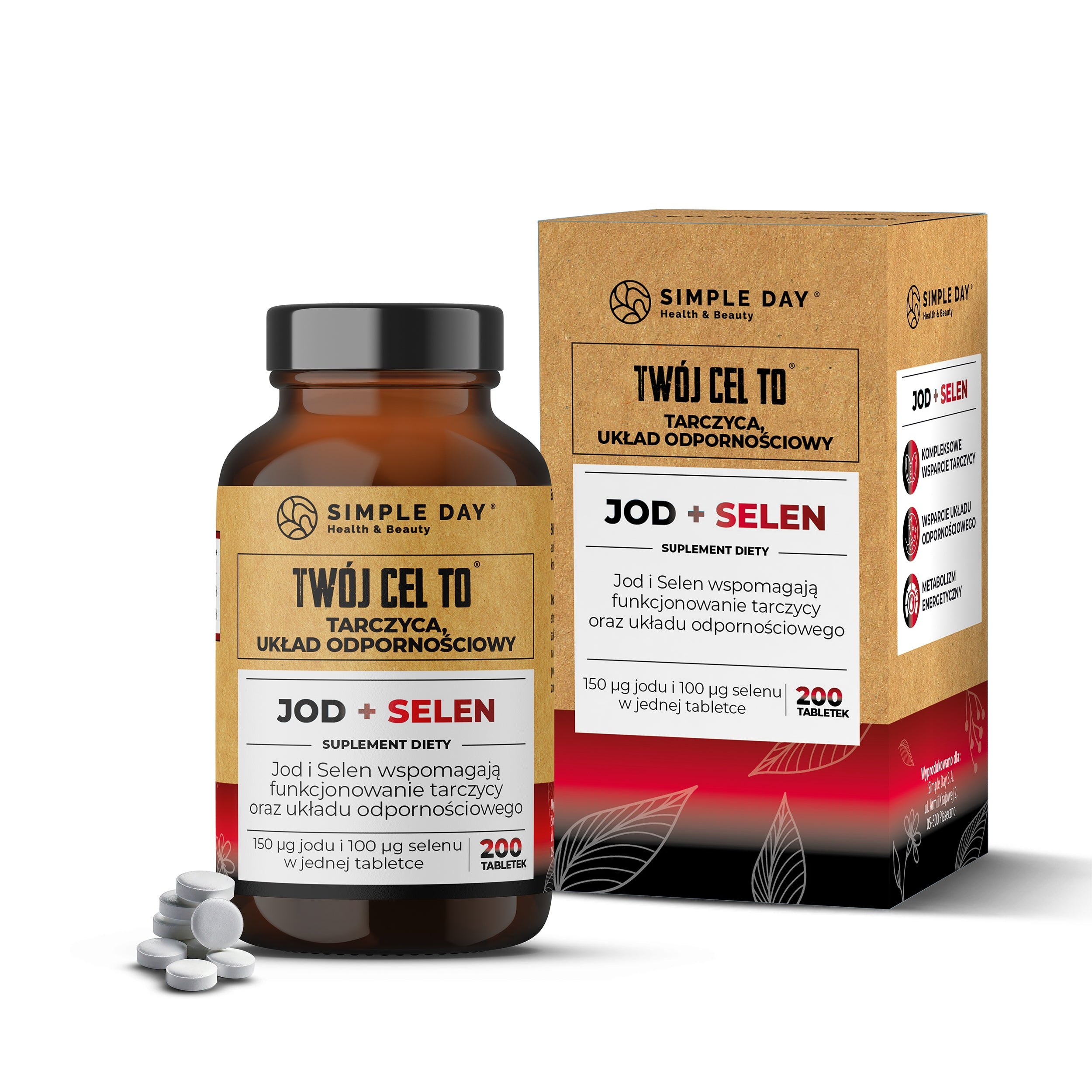 IODINE + ORGANIC SELENIUM 150µg/100µg THYROID SKIN HAIR RESISTANCE 200 pcs. Medical device no