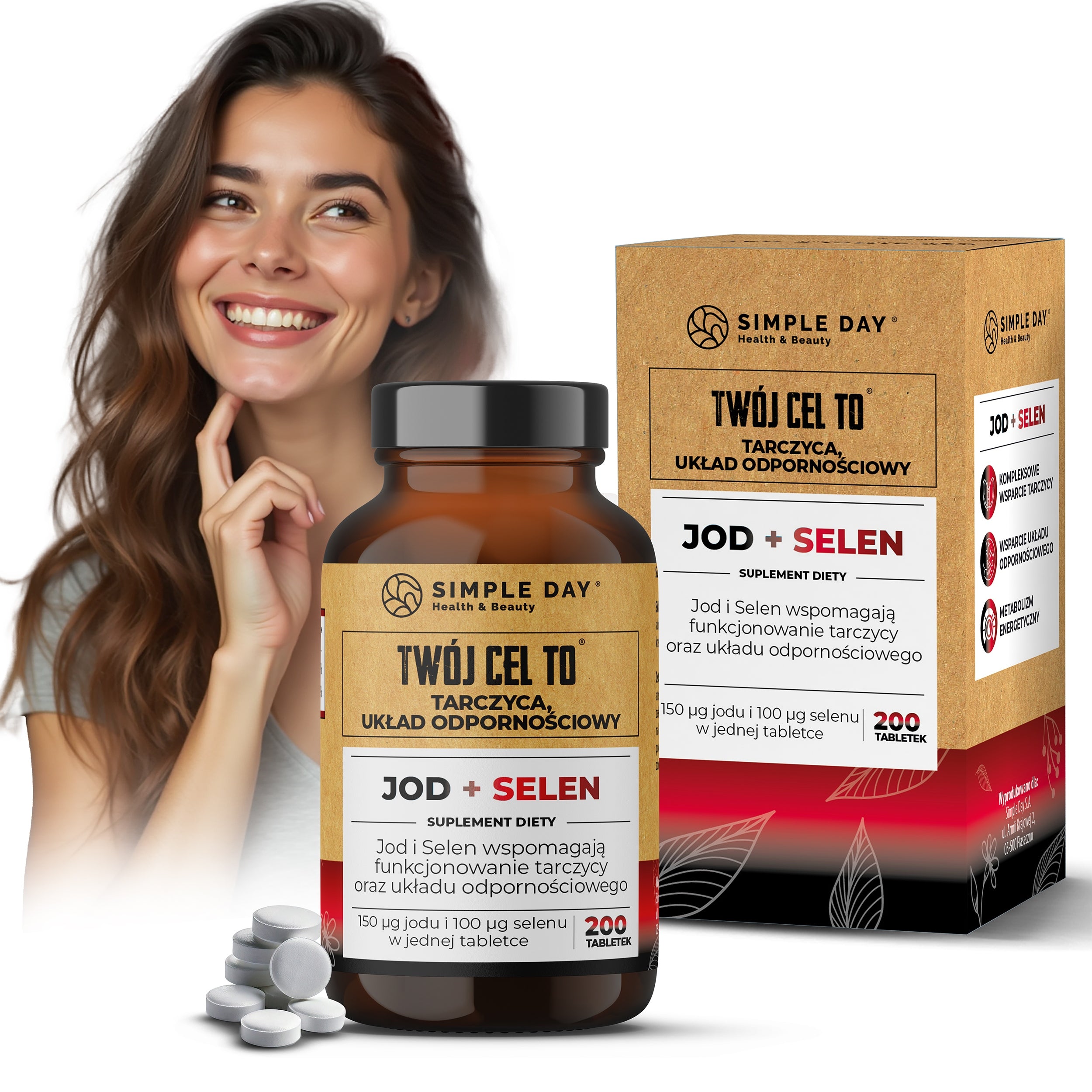 IODINE + ORGANIC SELENIUM 150µg/100µg THYROID SKIN HAIR RESISTANCE 200 pcs.