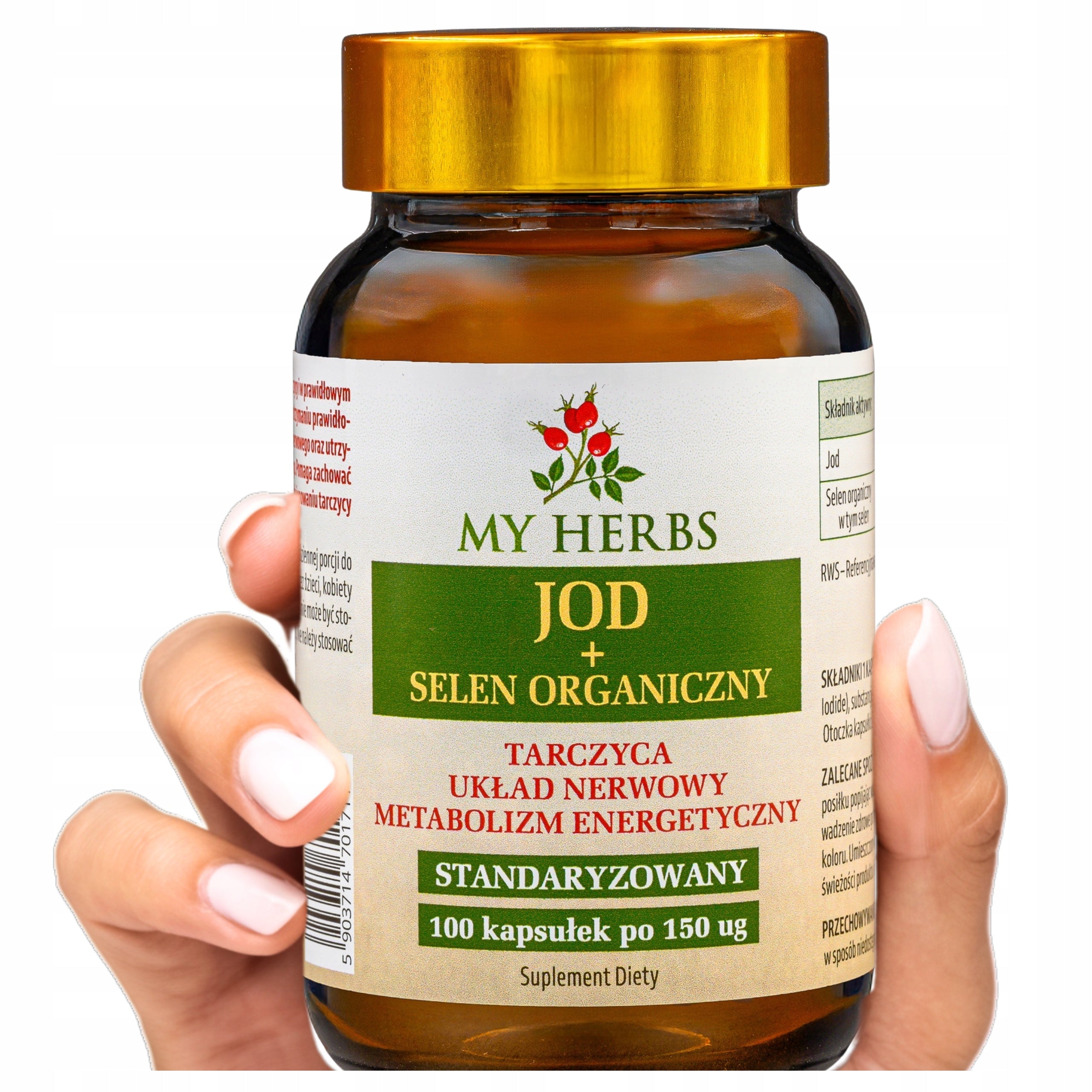 IODINE + ORGANIC SELENIUM STANDARDIZED 100PCS THYROID SKIN HAIR