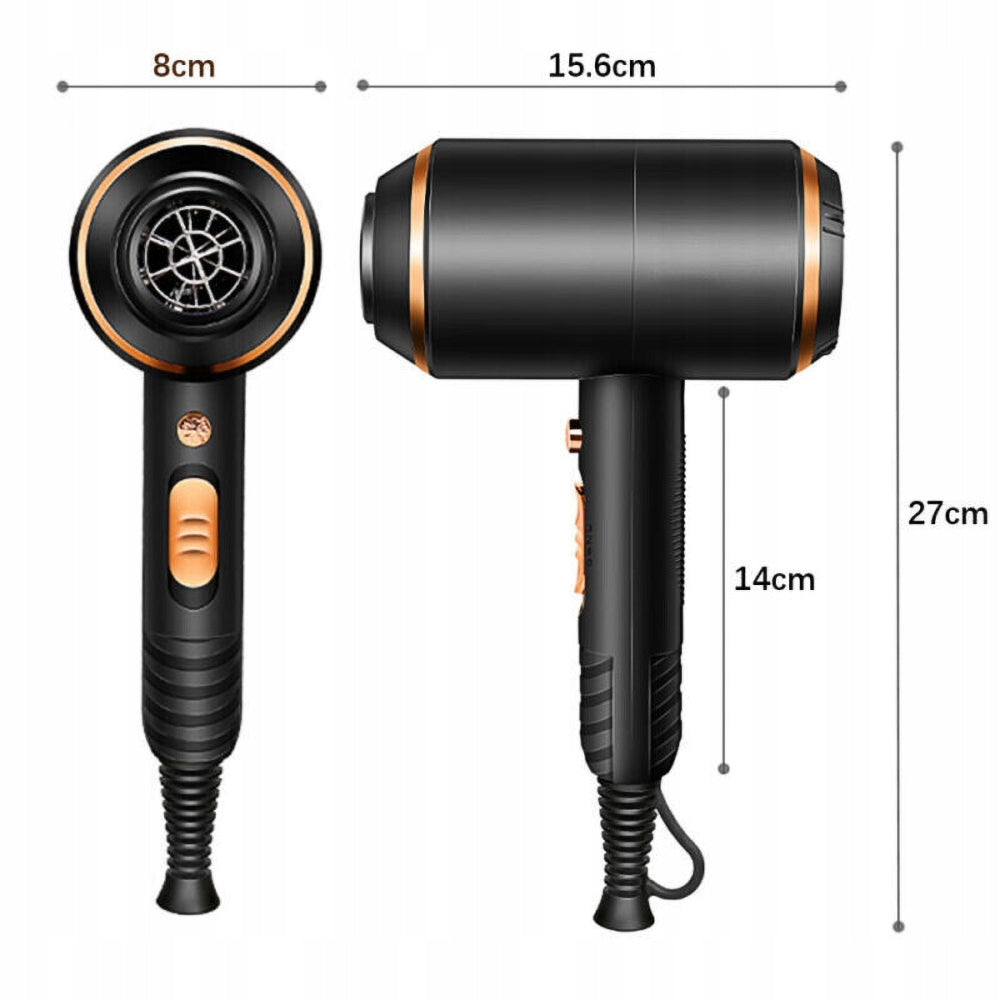 IONIC HAIRDRESSER HAIR DRYER WITH DIFFUSER AND STYLING NOZZLE Power 4000 W