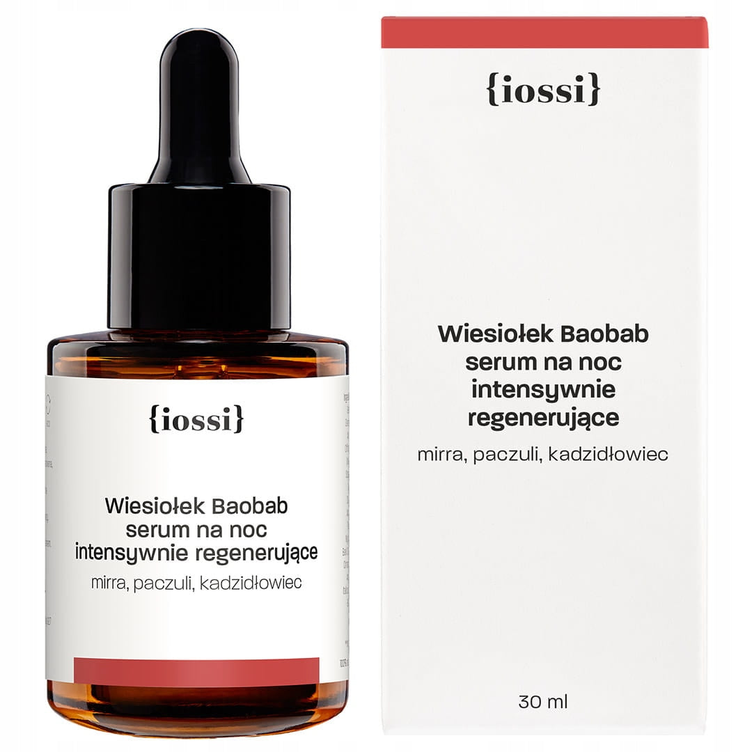 Gesichtsserum Nachtkerze/Baobab/Myrrhe/Weihrauch und Patschuli Iossi, 30 ml 