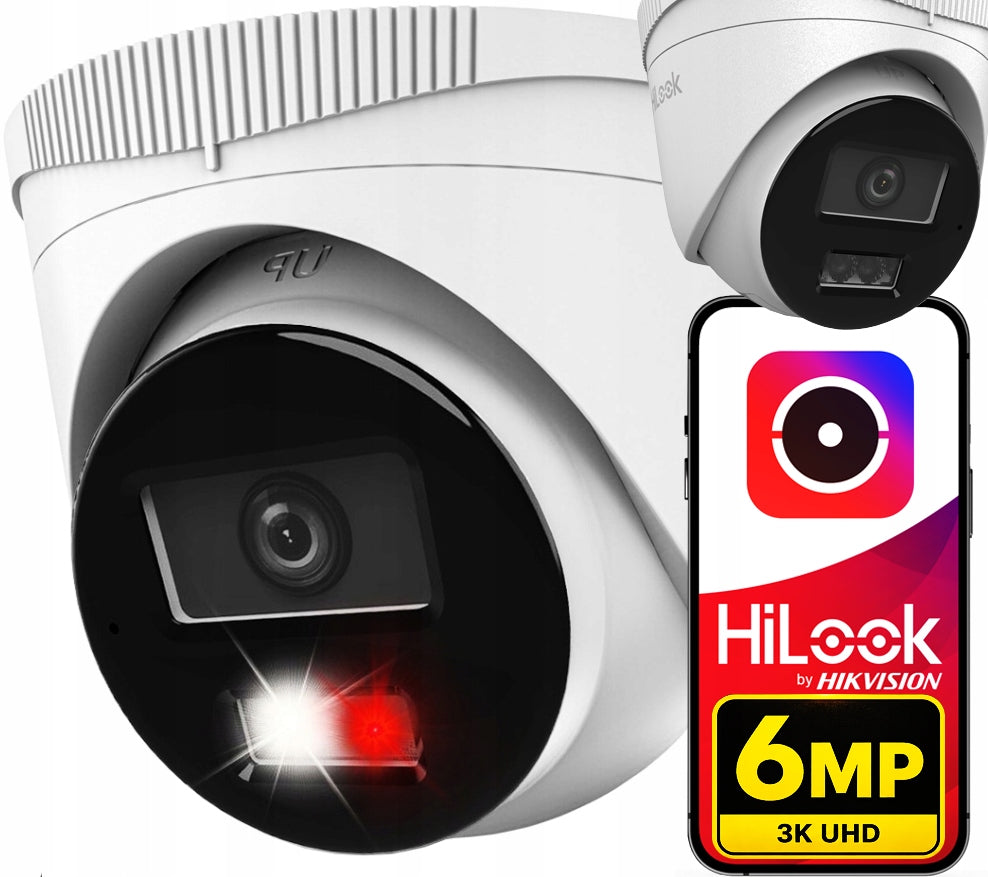IP 6MP CAMERA OUTDOOR SMART HYBRID LIGHT MICROPHONE POE HILOOK HIKVISION
