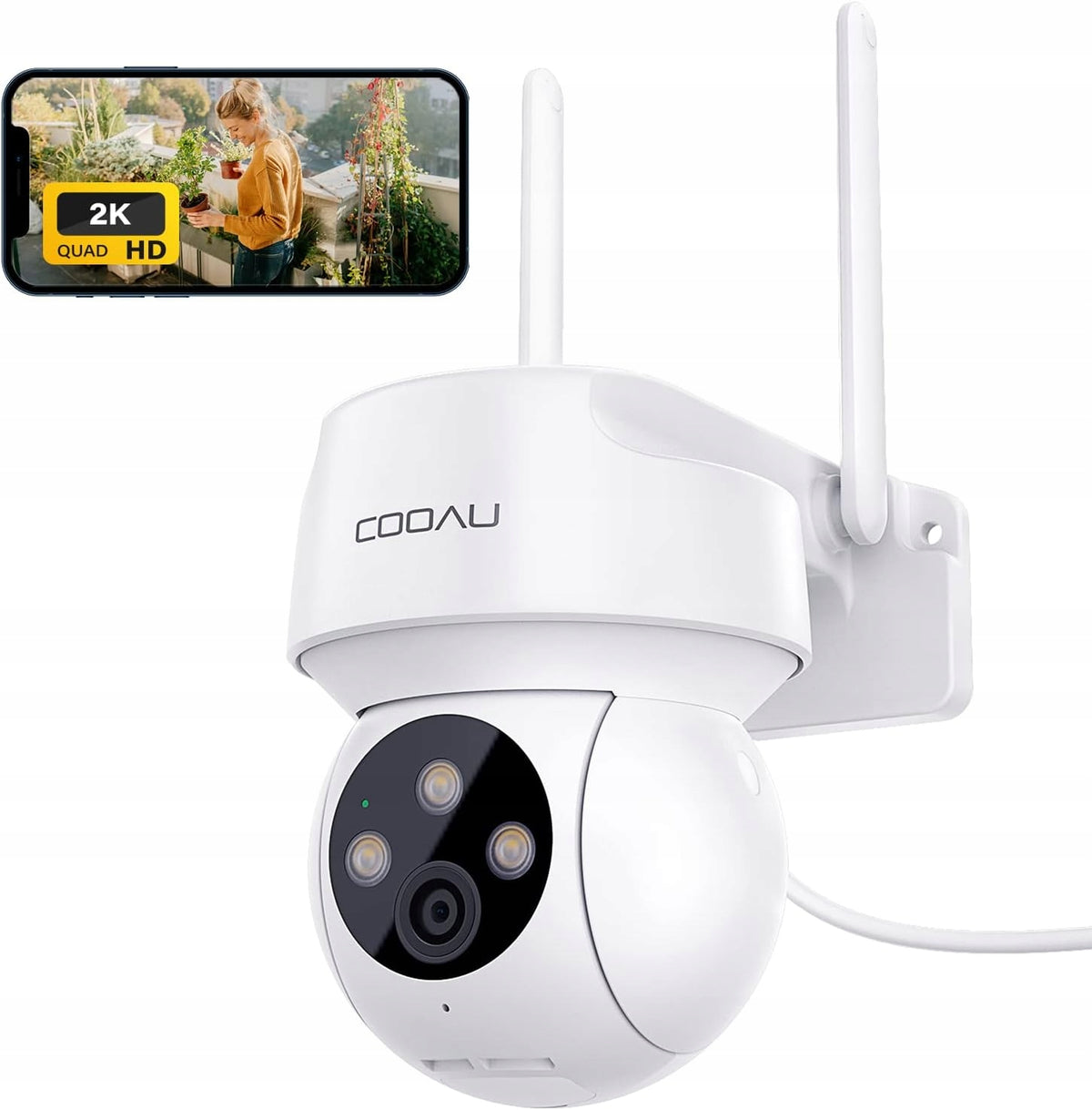 IP CAMERA COOAU DC201 ROTATING WIFI MONITORING 2K INDOOR CAMERA PRO