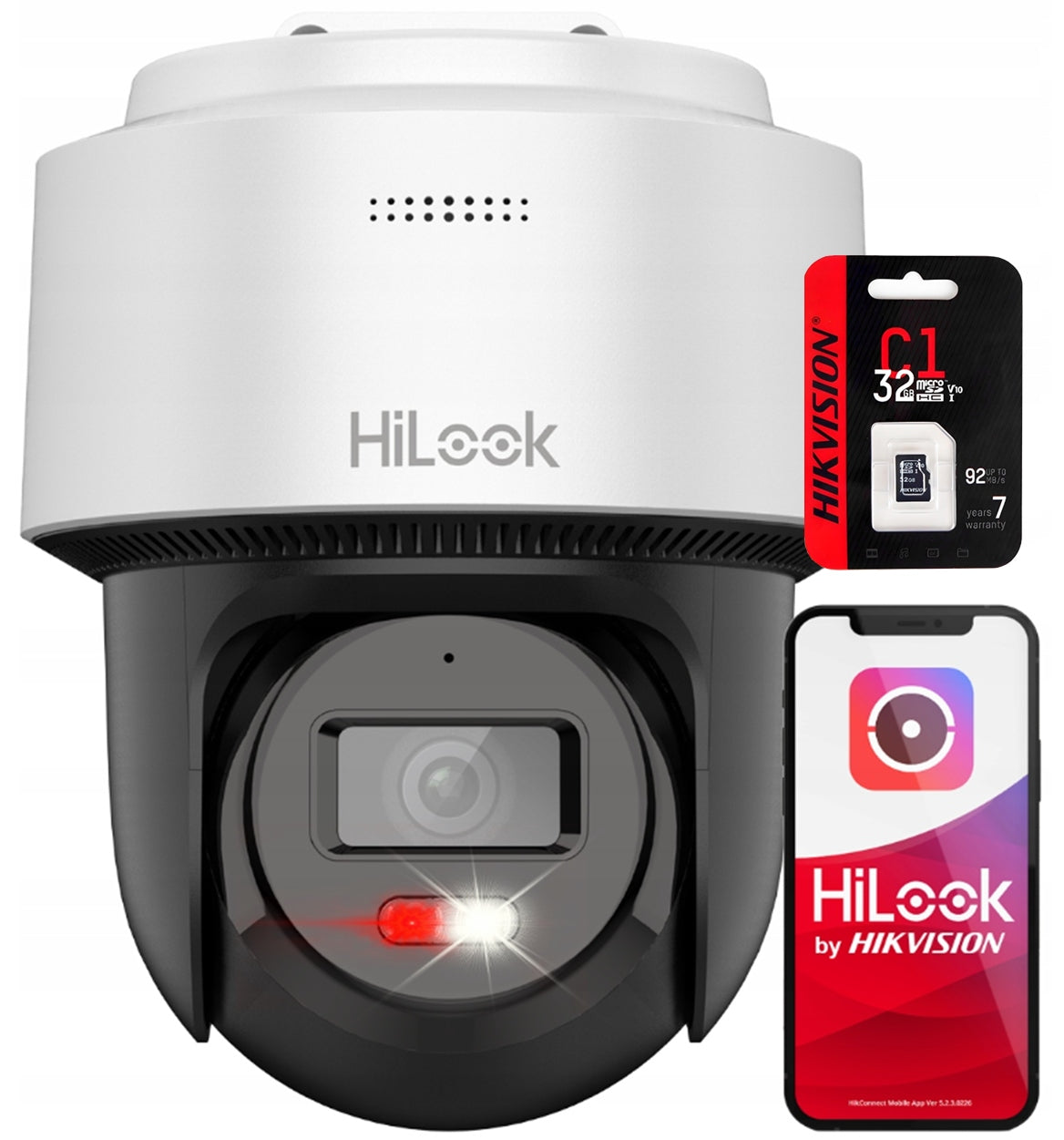 IP CAMERA Hilook 4MPx External Speaker Microphone + SD Card 32GB