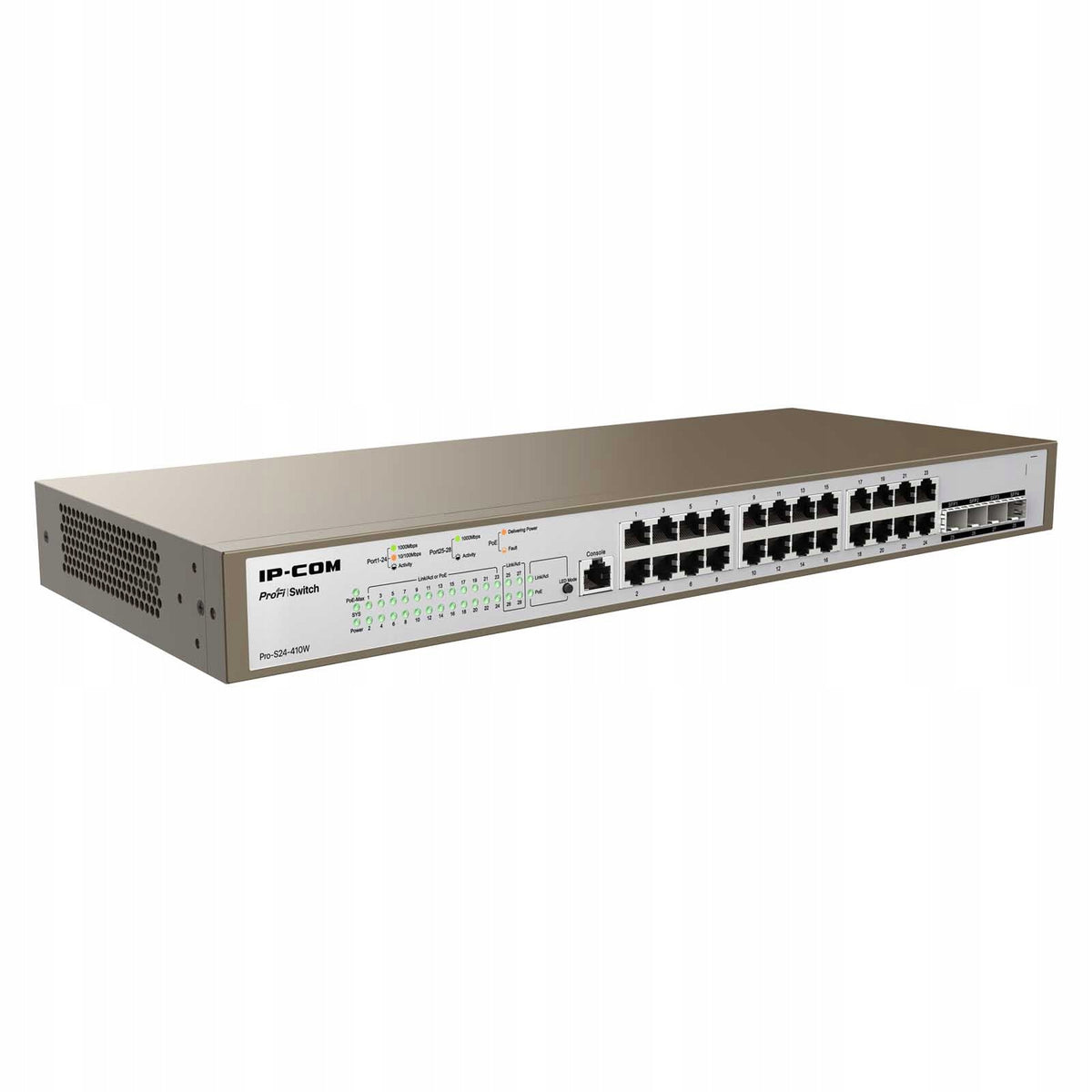IP-COM Pro-S24-410W PoE Switch, 24xGE, 4xSFP Manufacturer code Pro-S24-410W