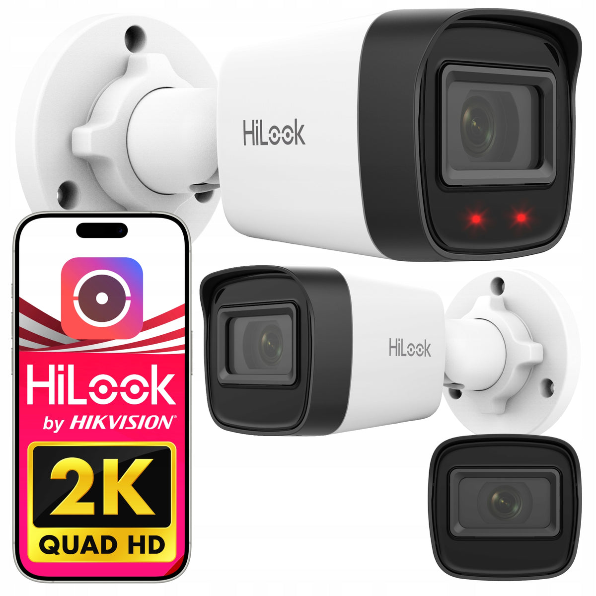 IP Camera 4x IPCAM-B4-P 4MPx HiLook IR20m DNR IP67 DWDR POE APP Packaging status original