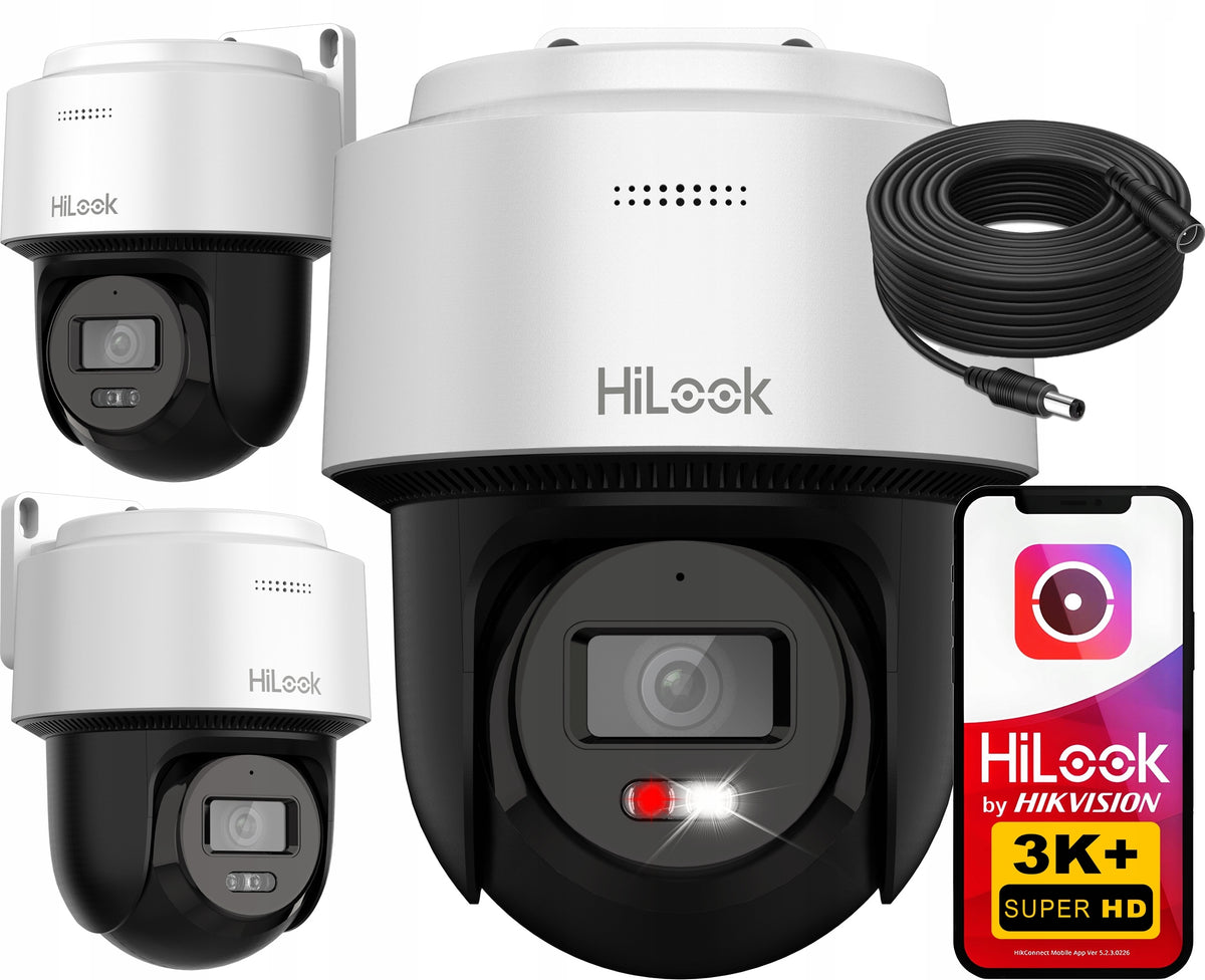 IP Camera 6Mpx 3K+ HiLook by Hikvision PTZ-N2C600M-DE 10m cable