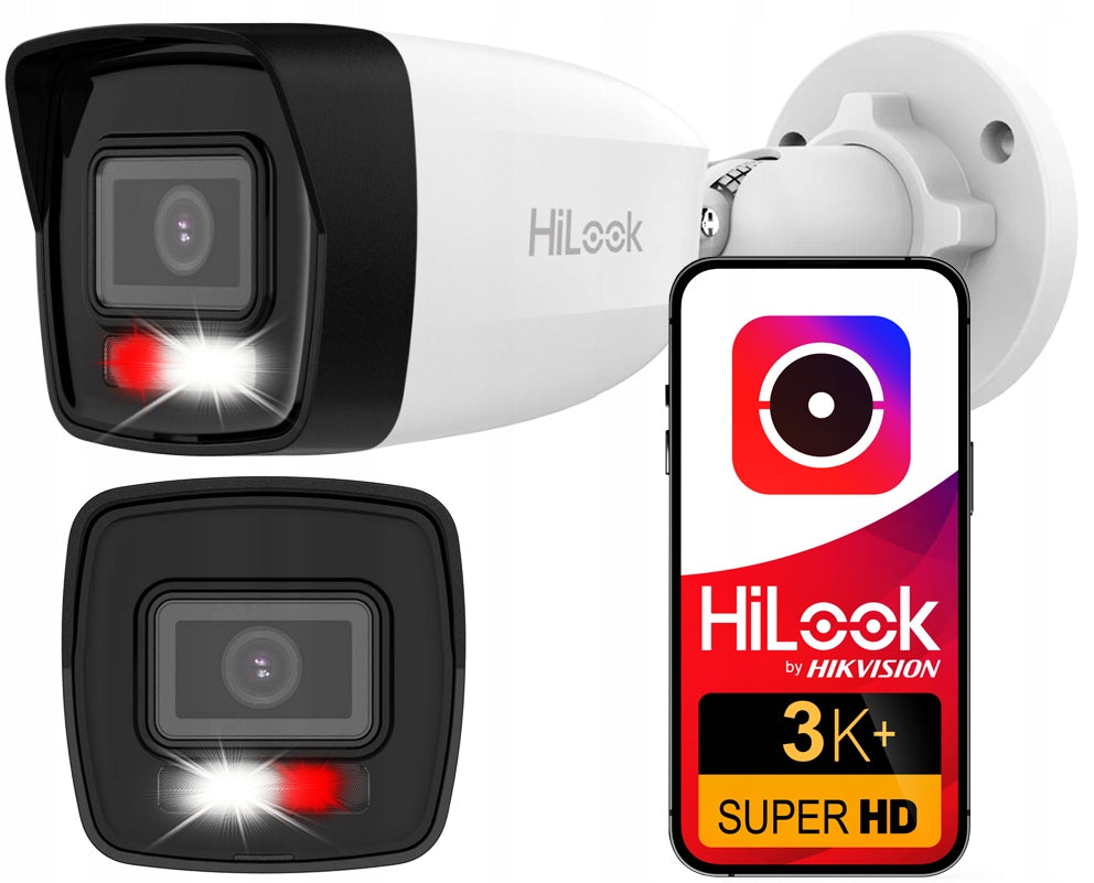 IP Camera 6Mpx Hybrid Light HiLook Microphone by Hikvision IPC-B160HA-LU PoE
