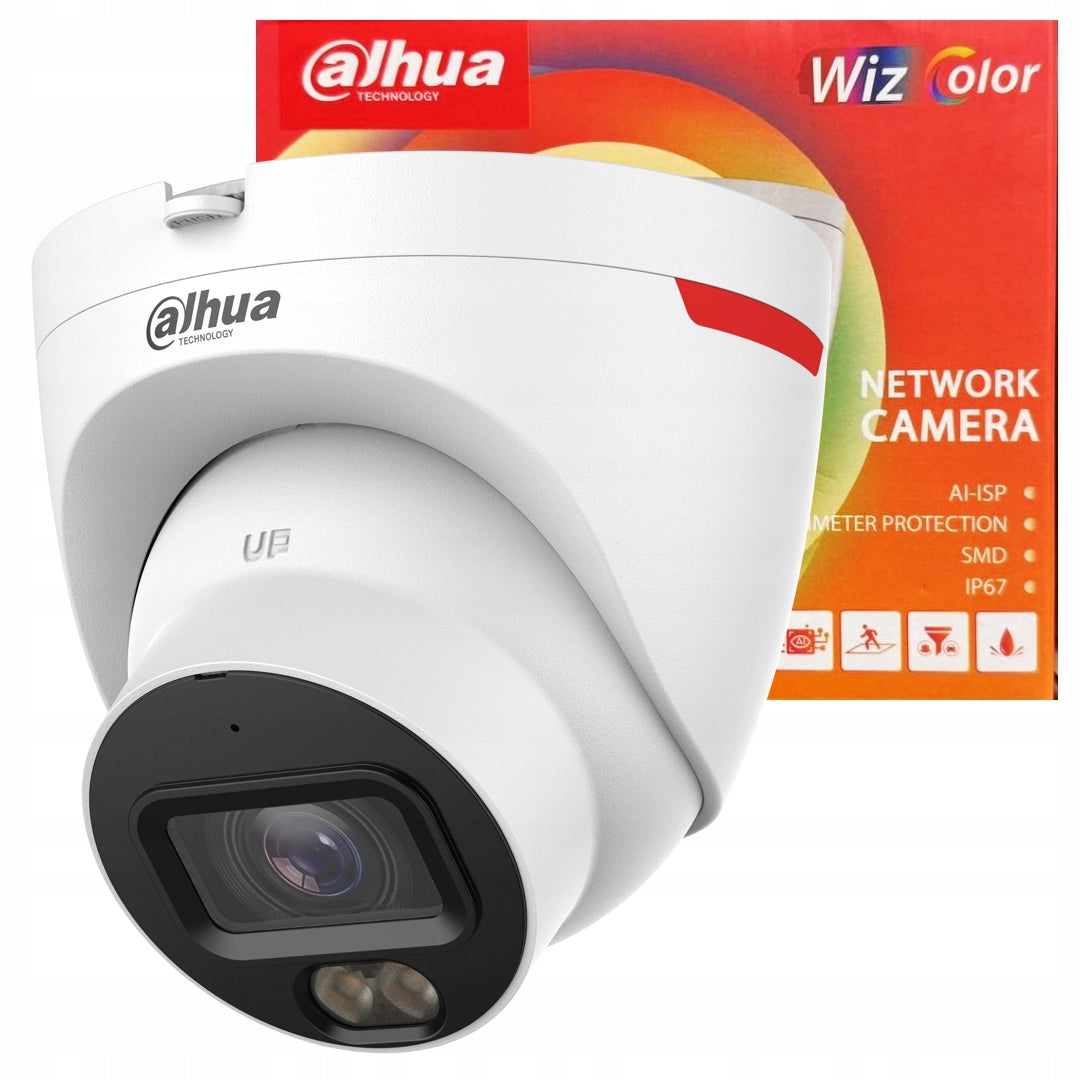 IP Camera Dahua 4MP IPC-HDW2449T-S-LED-0280B PRO WIZCOLOR AI Analytics