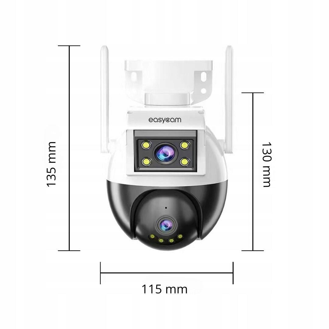 IP Camera EasyCam Rotating Outdoor WiFi 4MP 4x Zoom 2in1 Tuya Manufacturer code EC-4PTZ8DL