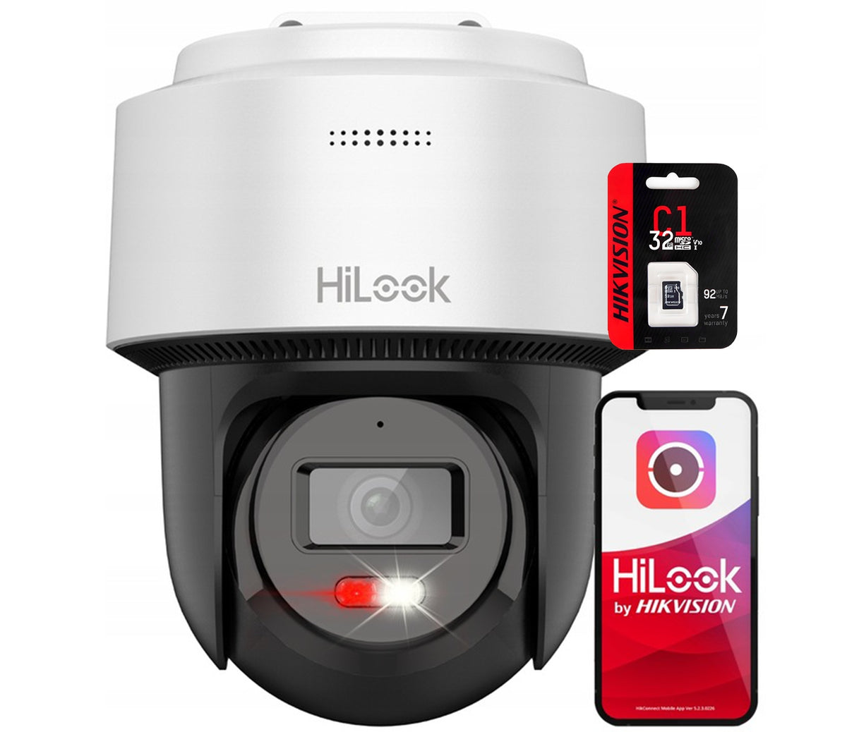 IP Rotating Camera 6Mpx 3K+ External HiLook by Hikvision + 32GB SD Card Packaging status original