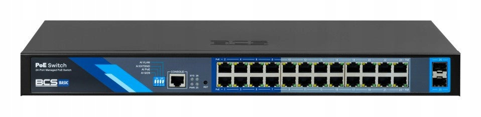 IP Switch BCS-B-SP24G-2SFP-M / Managed, 24 POE ports Manufacturer code 1433