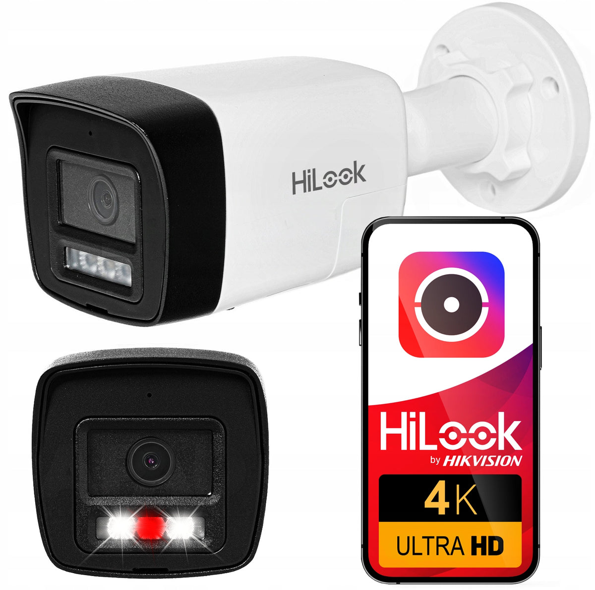 IP camera 8MPx IPC-B180HA-LUF/SL HiLook by Hikvision 4K PoE external SD