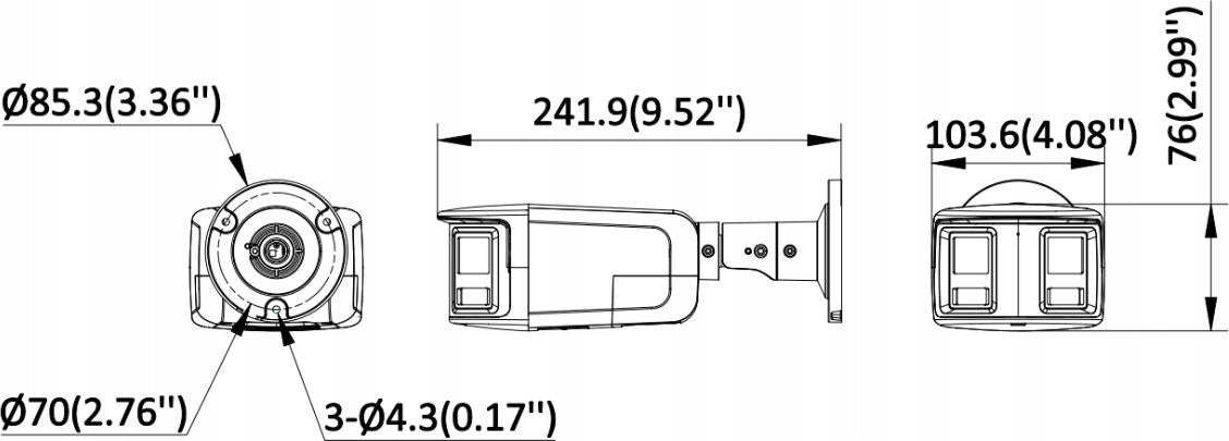 IP camera Hikvision DS-2CD2T43G2P-LISU/SL (180°)(O-STD) Brand Hikvision