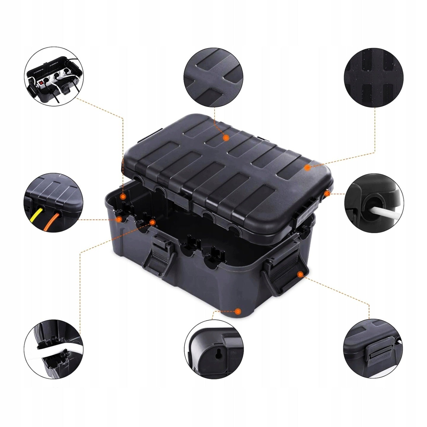 IP54 Hermetic Cable Box Outdoor Extension Cables For Garden Large Packaging status original