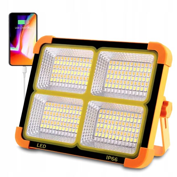 IP66 LED Solar Floodlight- Portable Workshop Lamp Rechargeable USB
