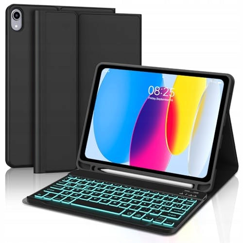 IPAD CASE 10TH GENERATION BLUETOOTH KEYBOARD ITALIAN QWERTY BACKLIGHT Brand no brand