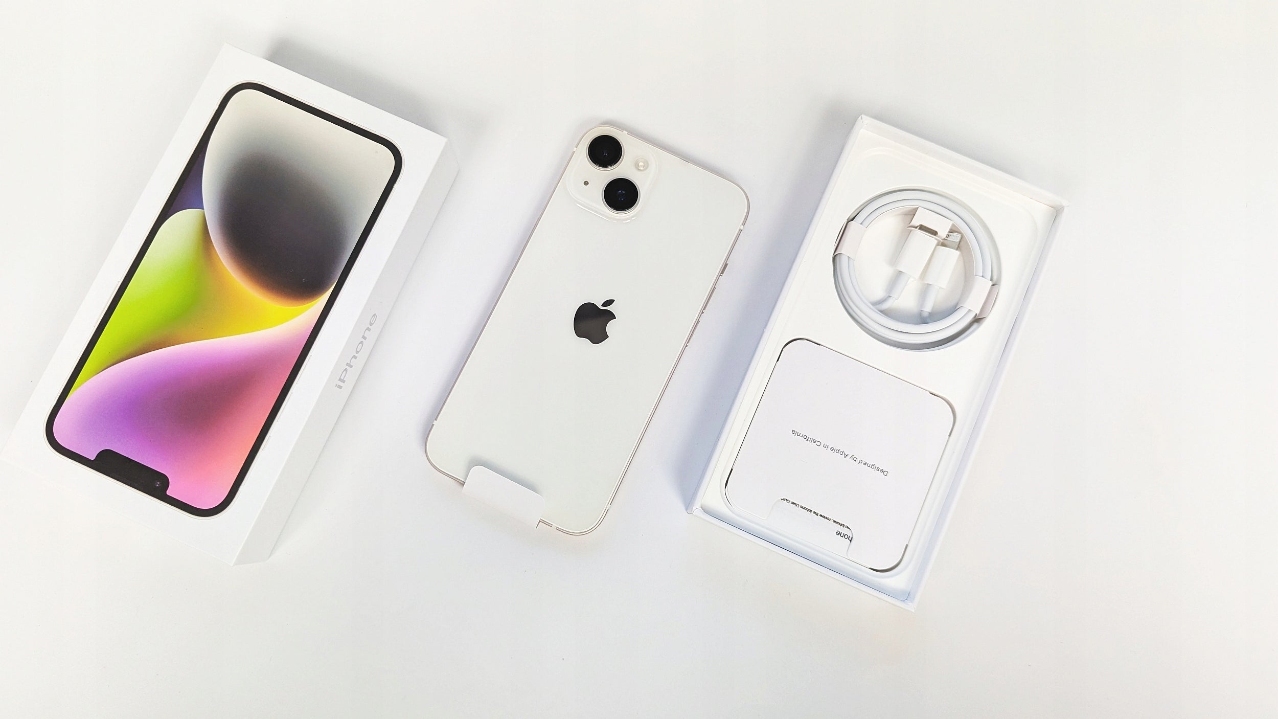 IPHONE 14 6GB 128GB Factory Foil, Full Set Charger included no