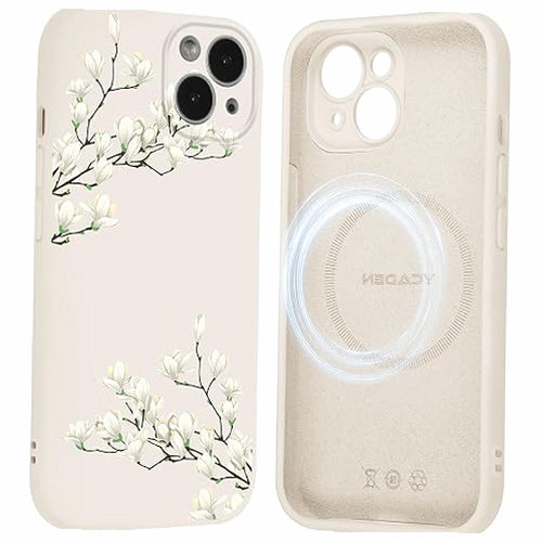 IPHONE 15 6 1 MAGNETIC FLOWER MAGSAFE CASE FOR GIRLS silicone