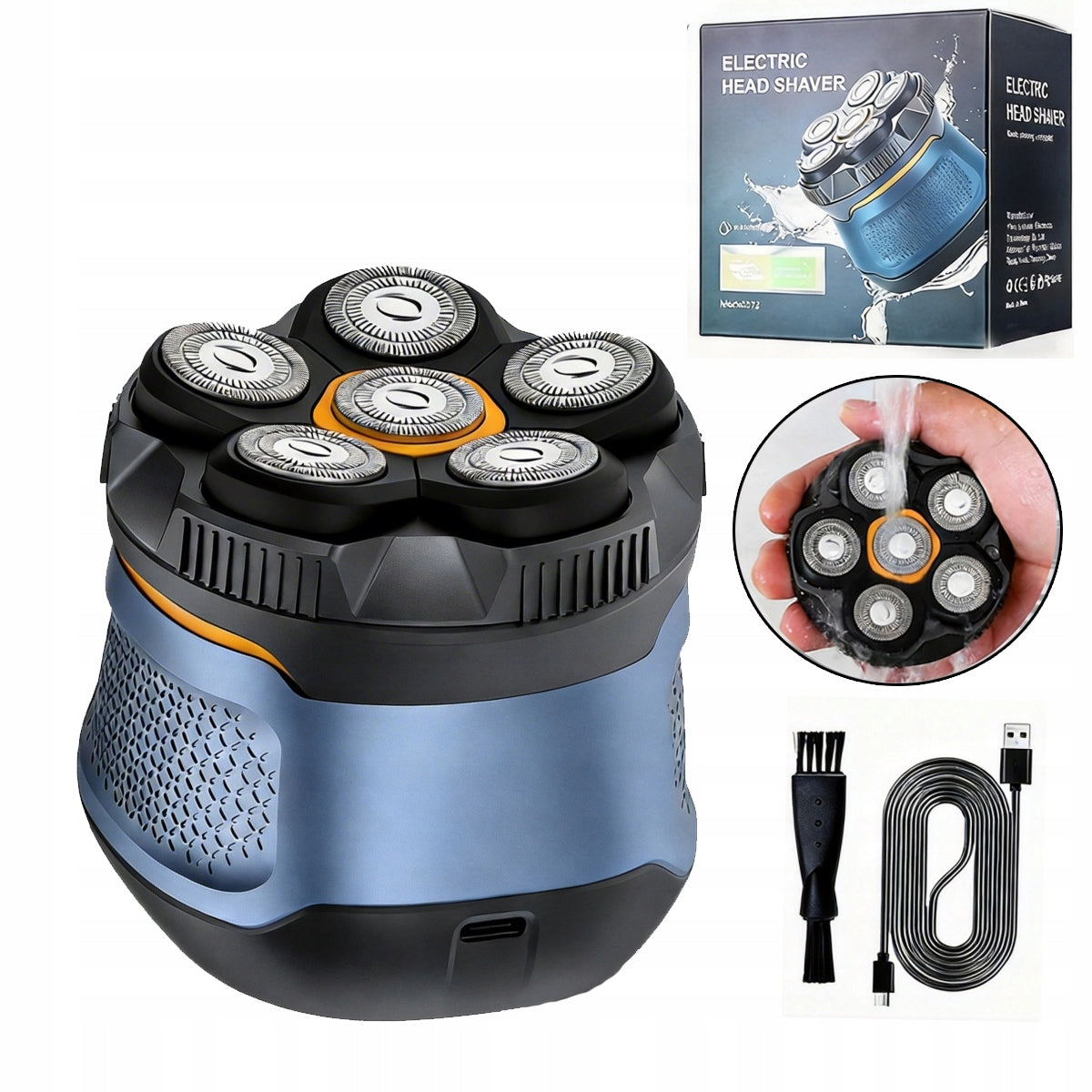 IPX6 MEN'S 6D BEARD HEAD TRIMMER