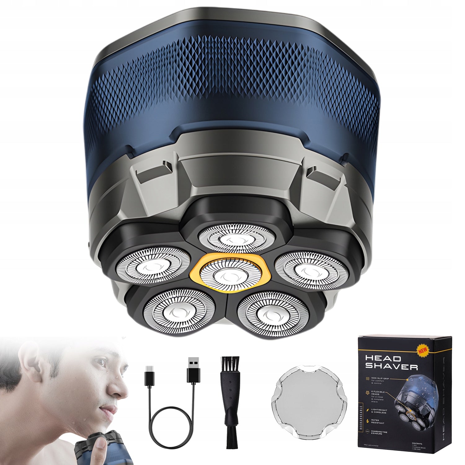 IPX7 ELECTRIC SHAVER WATER-PERMEABLE TO NICE LINES