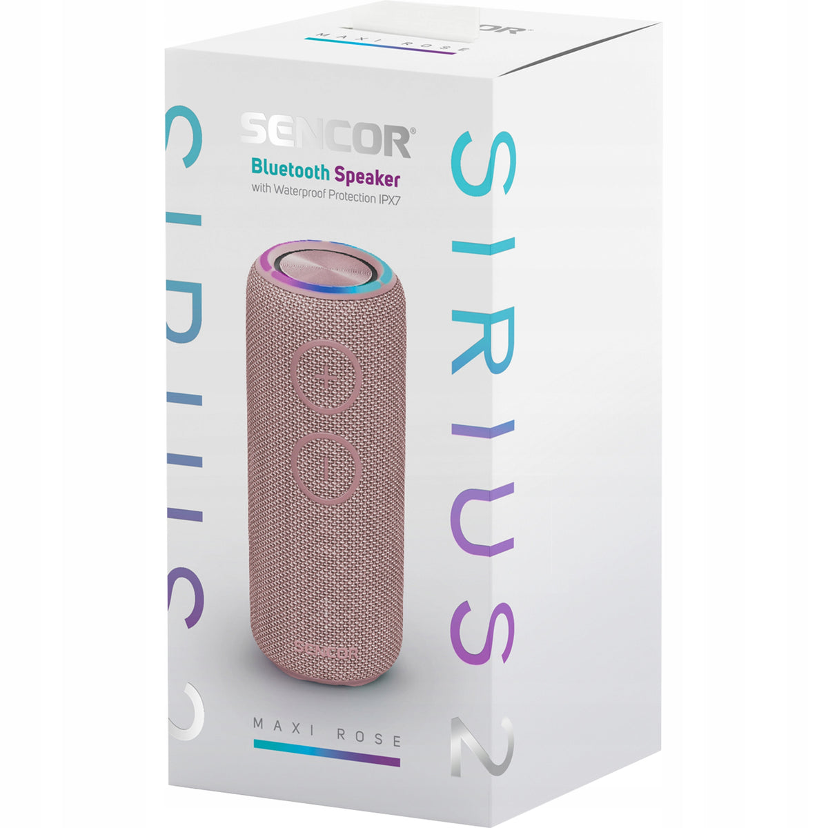 IPX7 WATERPROOF Bluetooth Speaker Sencor SIRIUS 2 MAXI ROSE 5000 mAh 30W Packaging status original