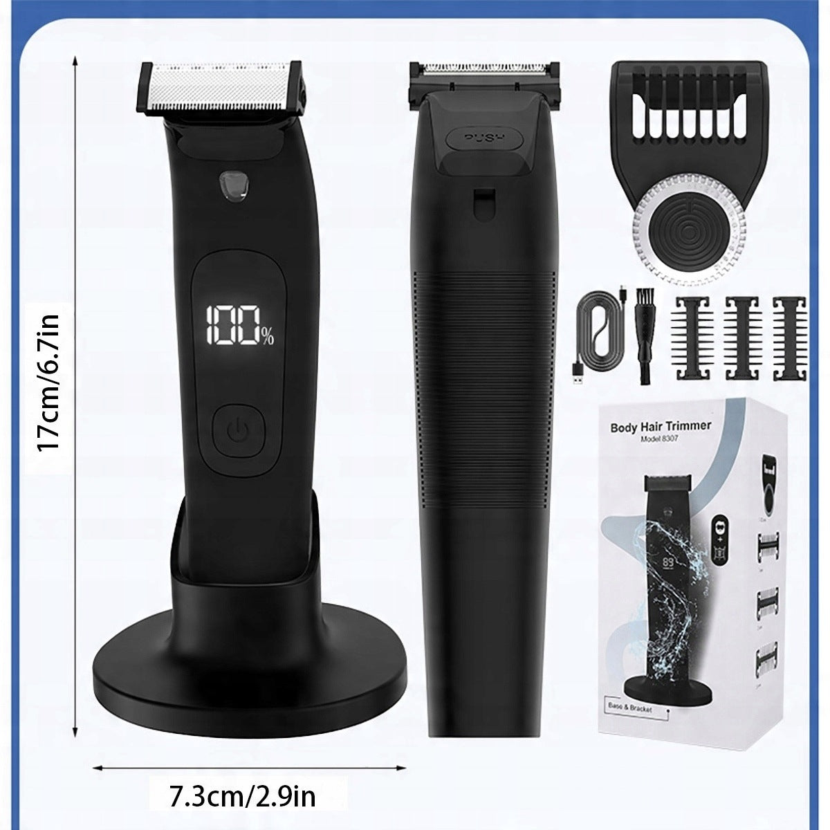 IPX7 WATERPROOF SHAVER FOR BODY AND INTIMATE AREAS Packaging status original