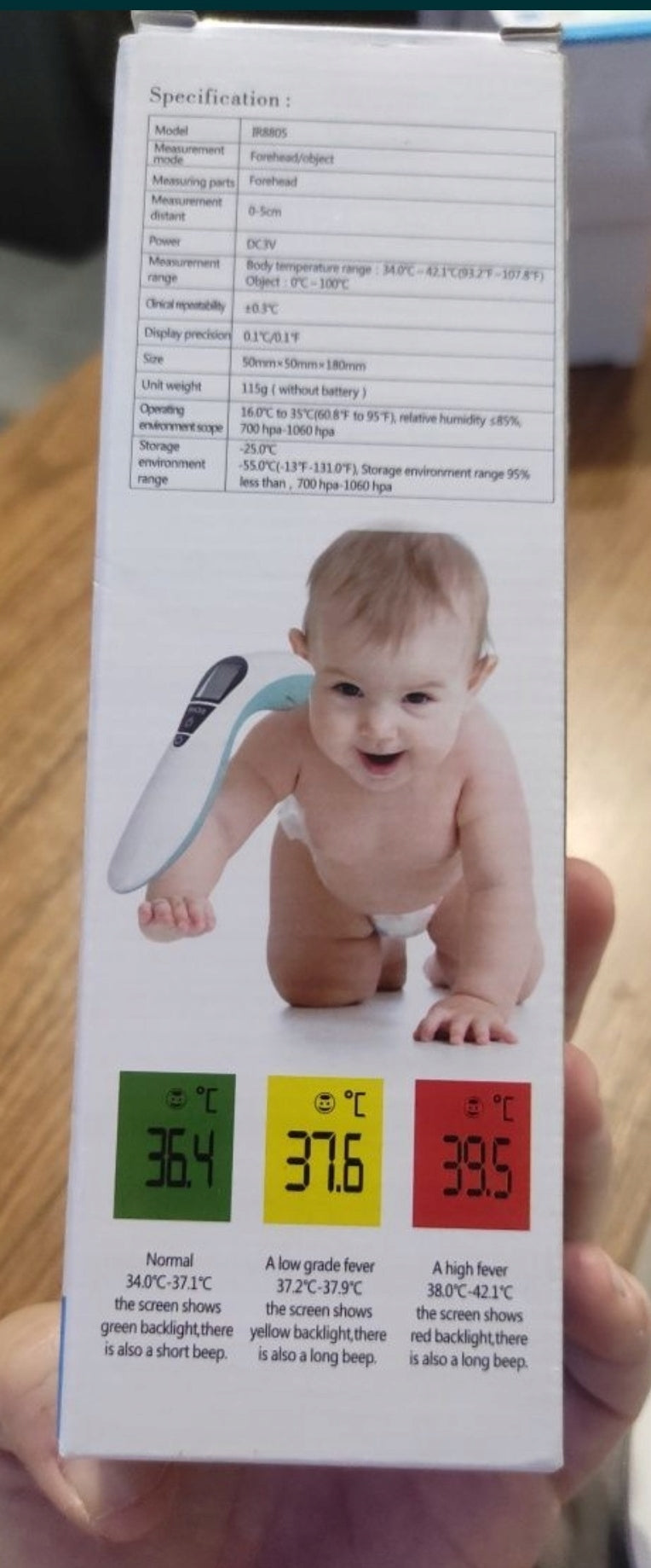 IR8805 Infrared Thermometer Non-Contact Case Manufacturer code B09XN7FRNF