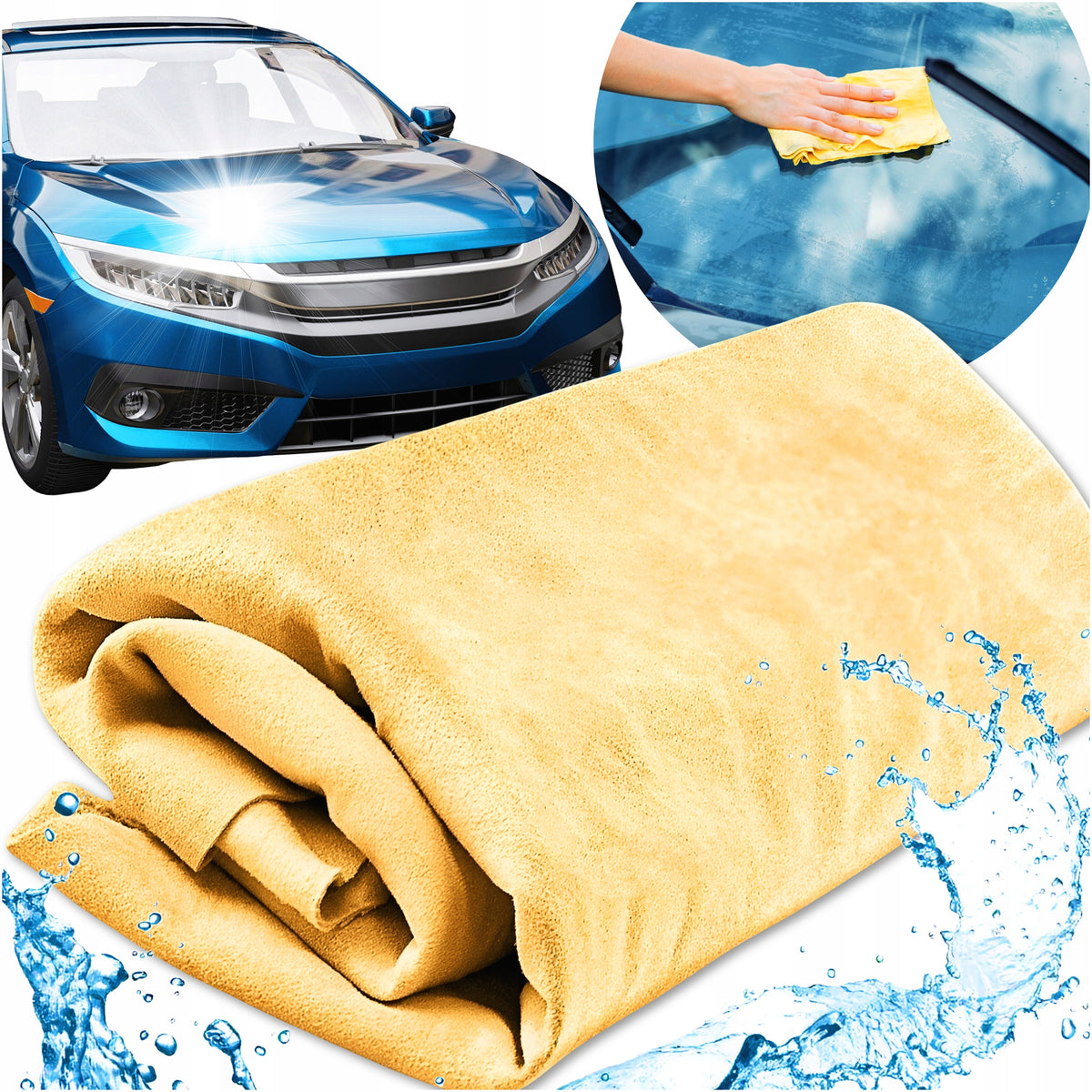 IRCHA NATURAL LEATHER SUEDE CLOTH FOR CAR WINDOWS 90X60CM LARGE Manufacturer no brand