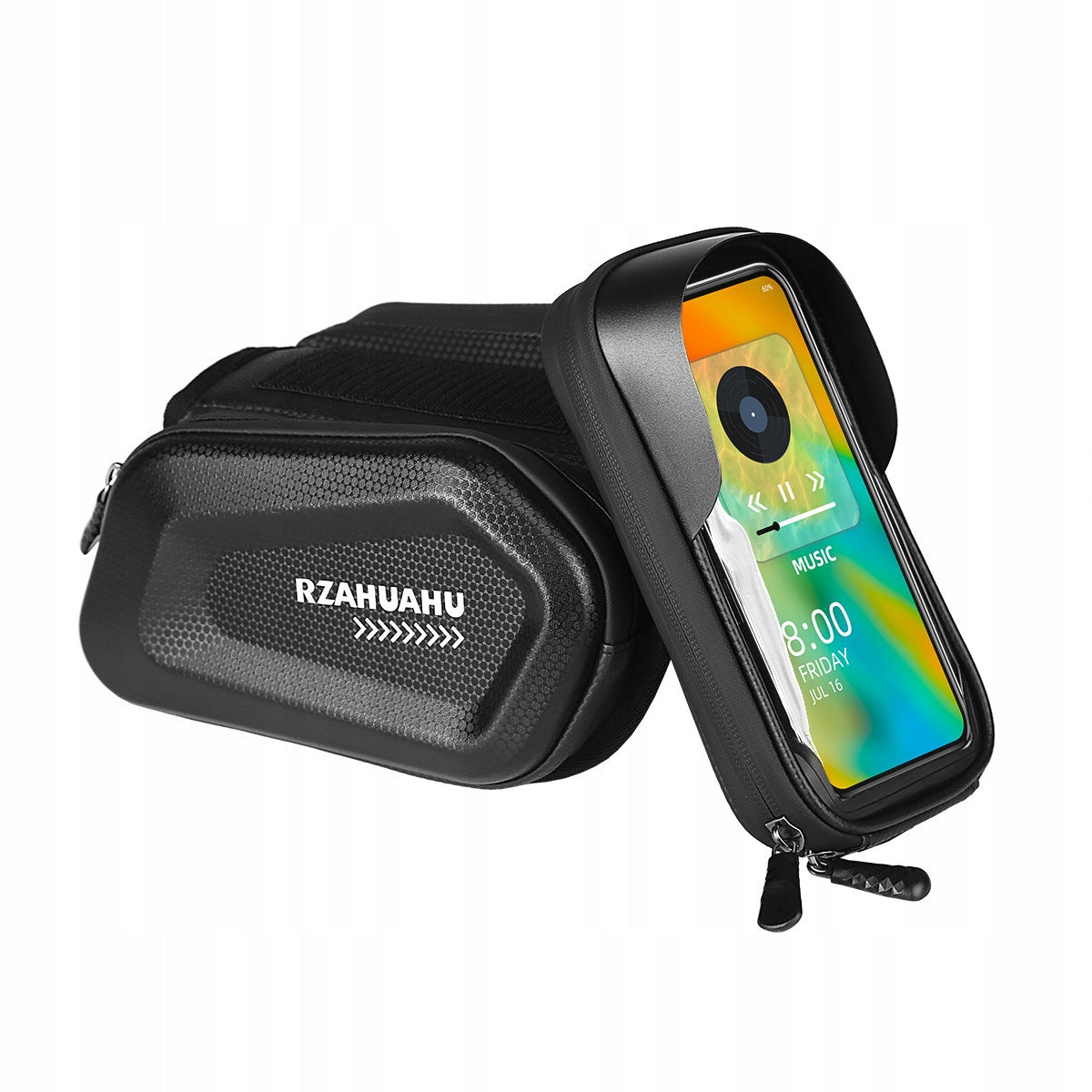 IRIS Waterproof Bicycle Pouch with Detachable Frame Phone Case Color black