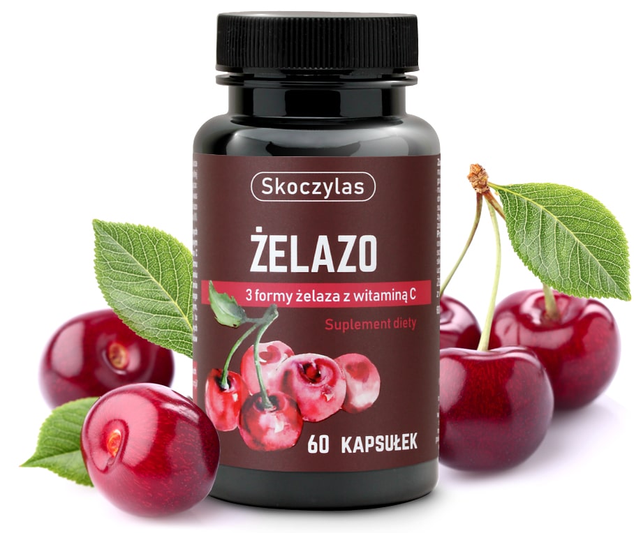 IRON 3 forms, cherry, vitamin C 60 capsules - Skoczylas Iron 3 compounds EAN (GTIN) 5903631208492