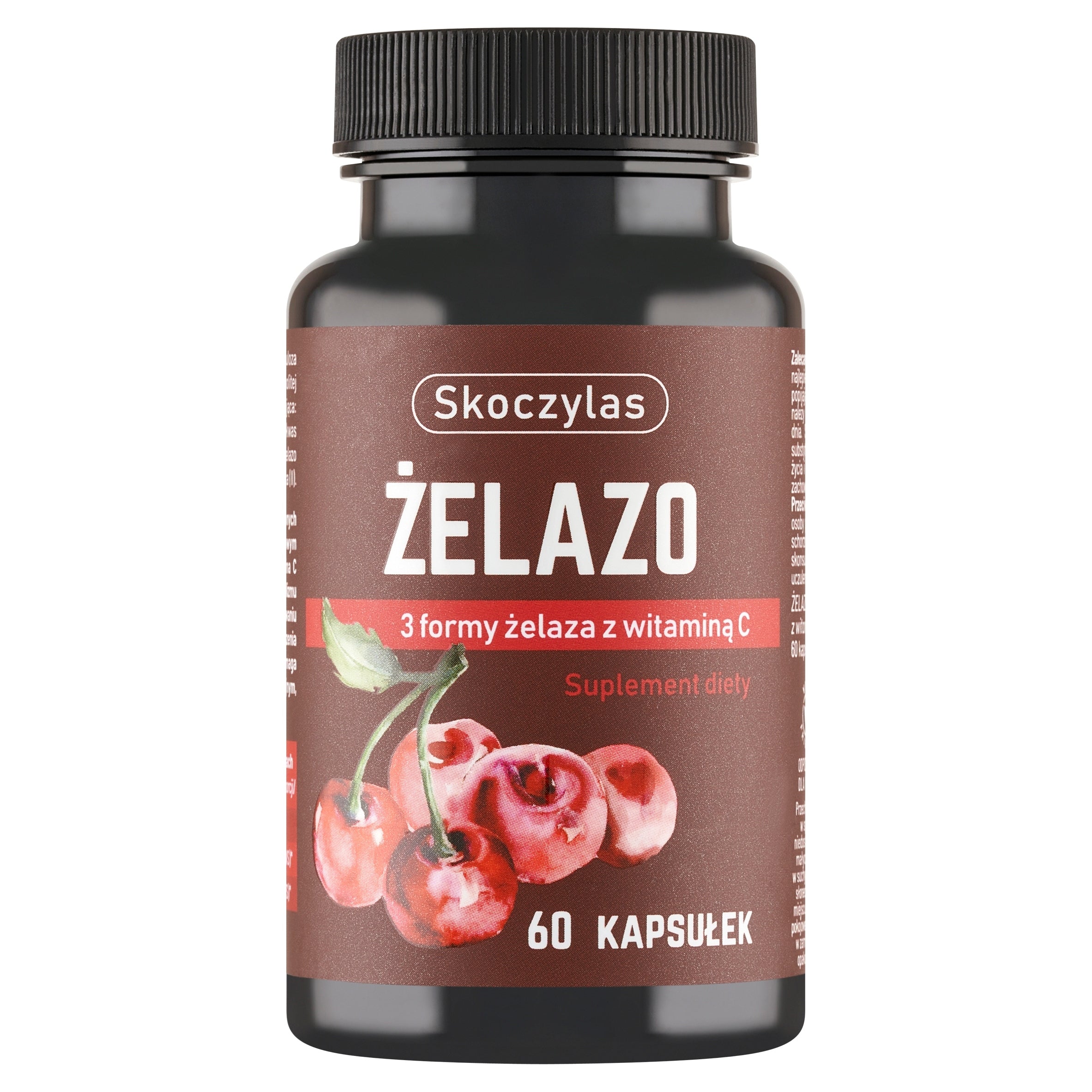 IRON 3 forms, cherry, vitamin C 60 capsules - Skoczylas Iron 3 compounds