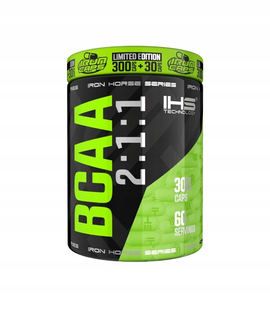 IRON HORSE BCAA 2:1:1 1000MG 330 KAPS BRANCHED CHAIN AMINO ACIDS LEUCINE