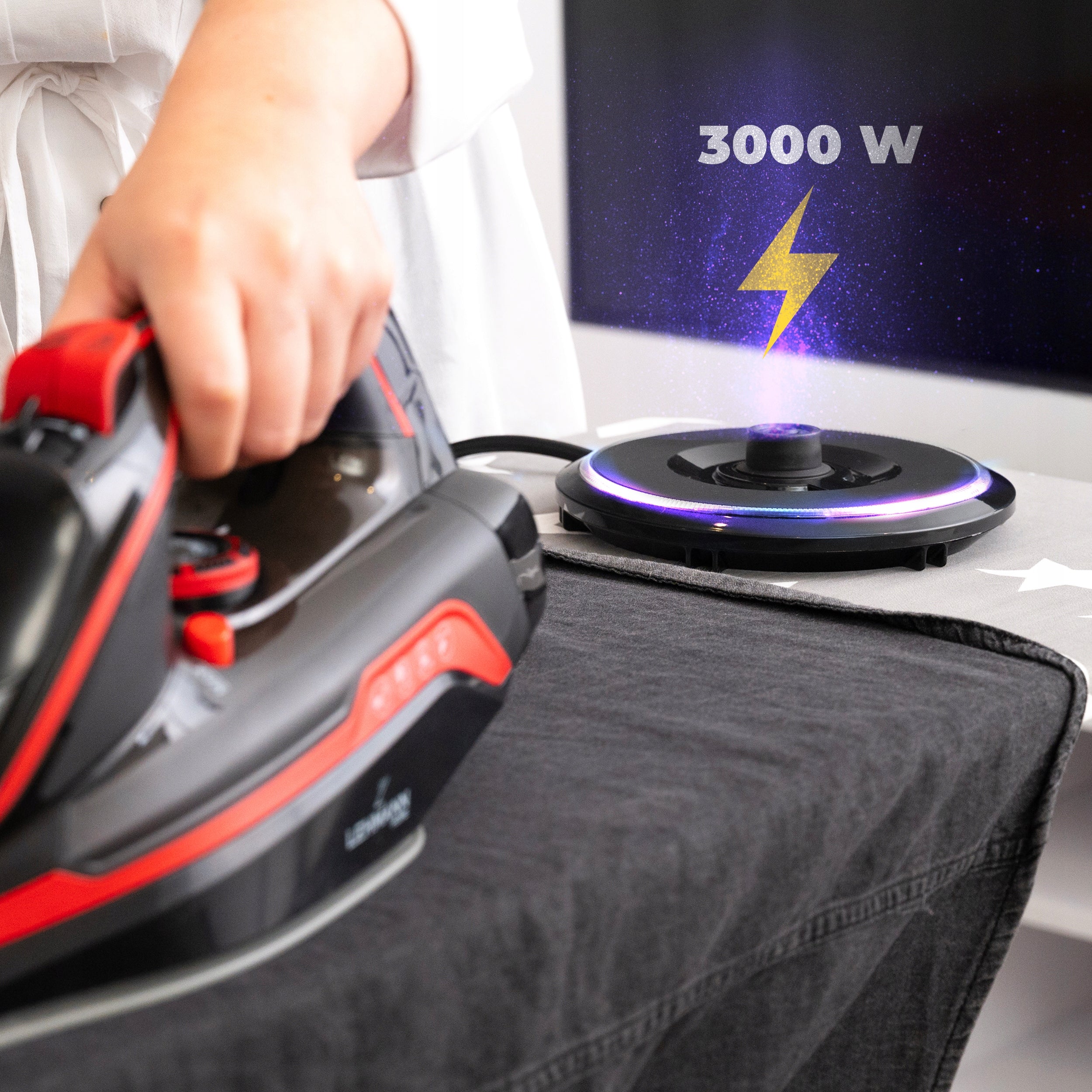 IRON WIRELESS STEAM HIGH POWER 3000W CERAMIC LED CHARGING STATION Brand Lehmann