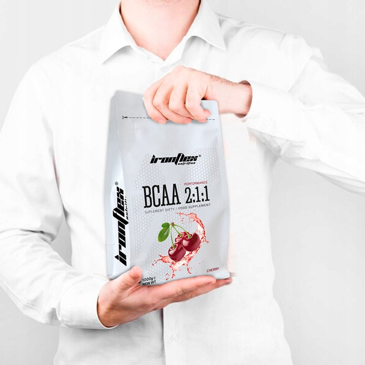 IRONFLEX BCAA 2:1:1 1000g STRONG AMINO ACIDS 1kg AMINO MUSCLE REGENERATION Expiration date at least six months from the date of purchase