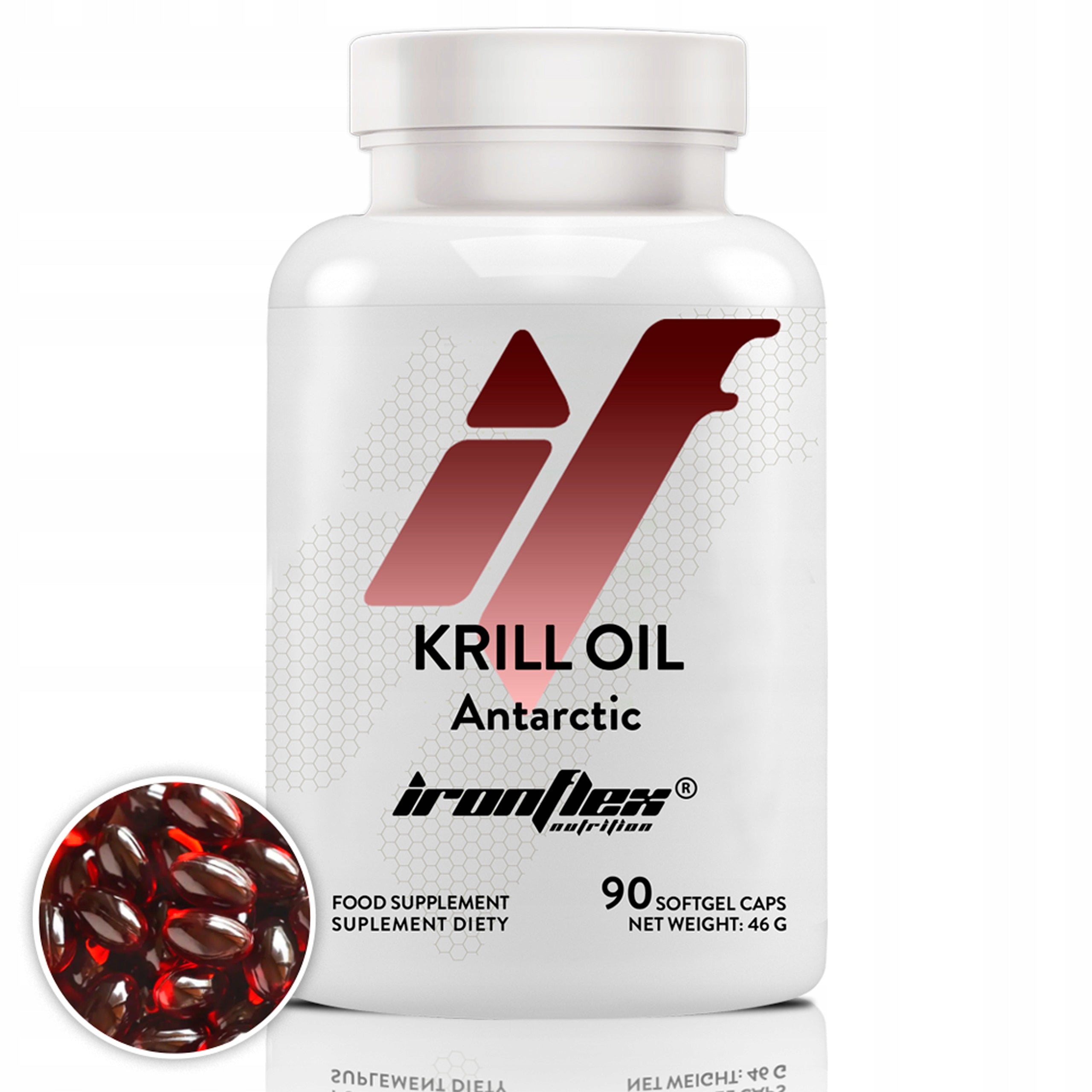 IRONFLEX KRILL OIL 500mg 90 capsules KRILL OIL ASTAXANTHIN PHOSPHOLIPIDS