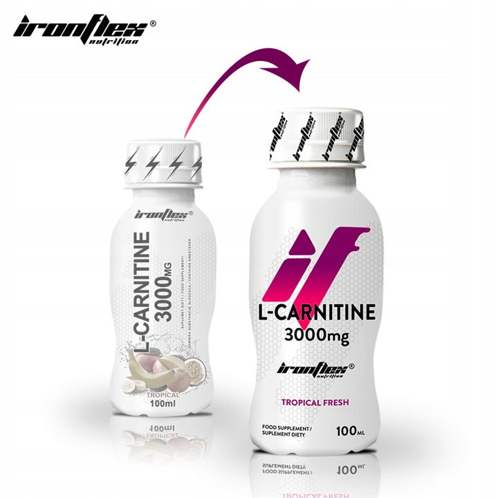 IRONFLEX L-CARNITINE 3000 mg SHOT 100 ml POWERFUL FAT BURNER CARNITINE EAN (GTIN) 05903140696988