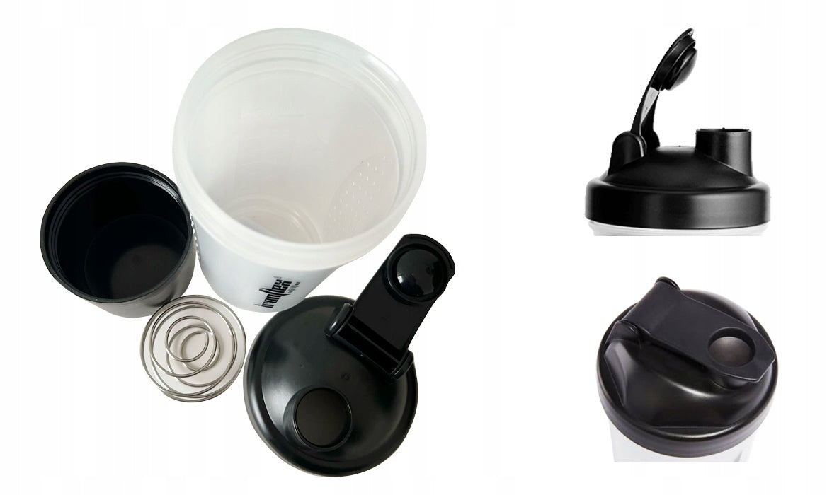 IRONFLEX SHAKER 500 ml SHAKER WITH PROTEIN CONTAINER FOR SEALED NUTRIENTS Brand IronFlex