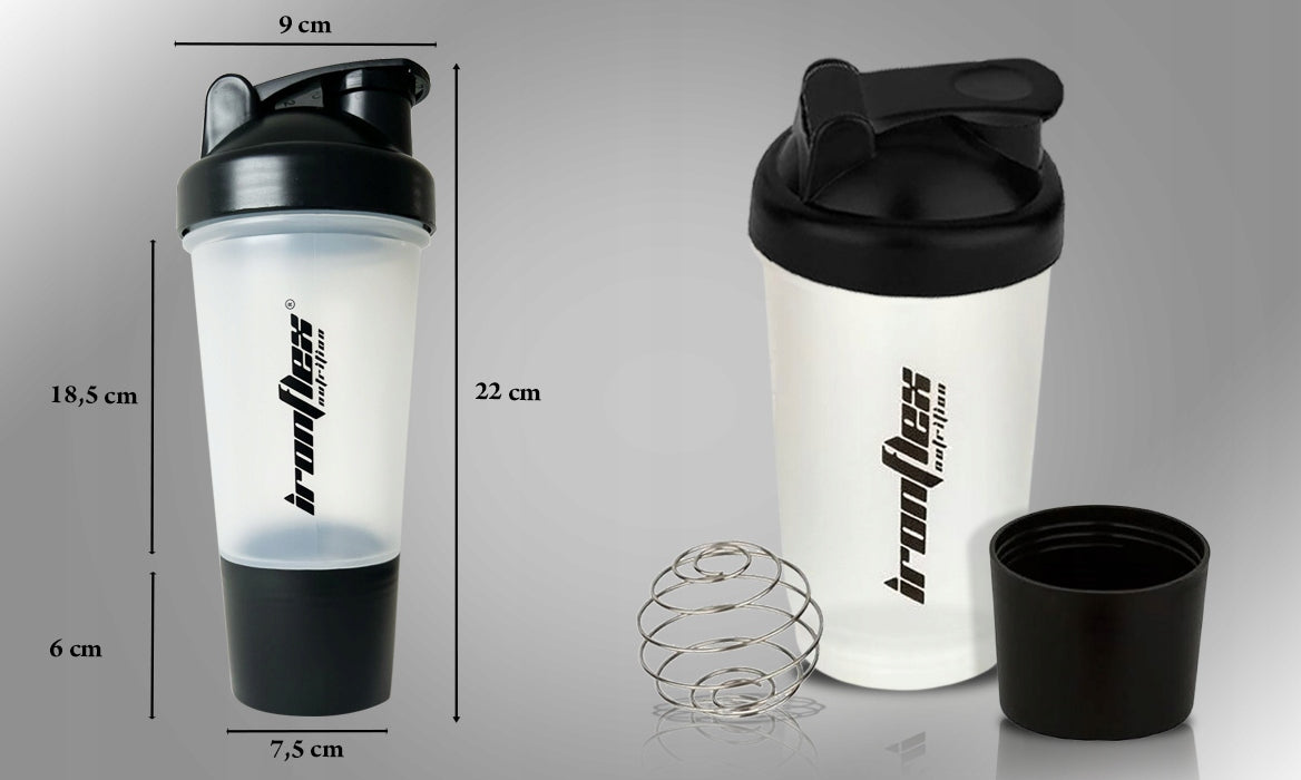 IRONFLEX SHAKER 500 ml SHAKER WITH PROTEIN CONTAINER FOR SEALED NUTRIENTS EAN (GTIN) 5903140693239