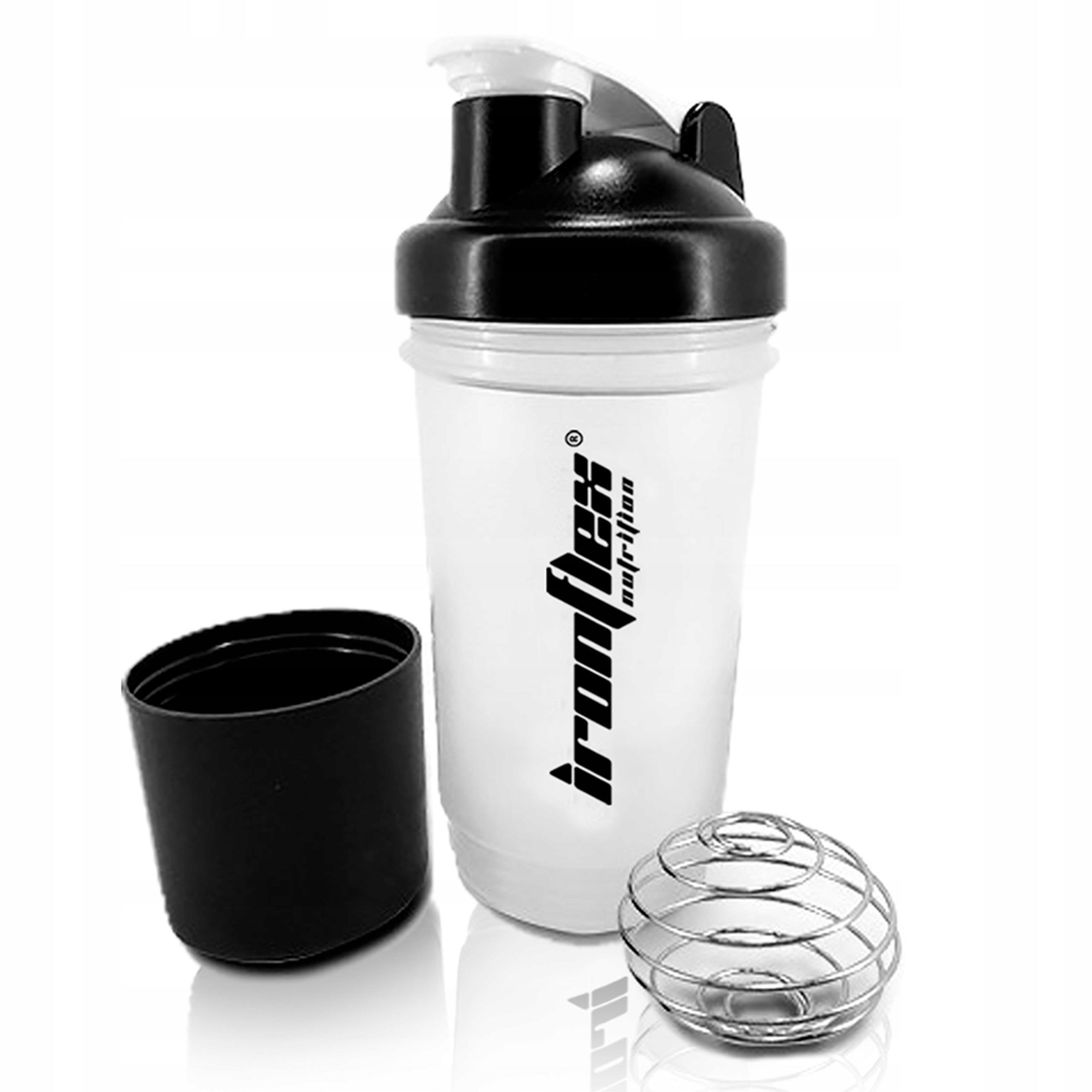 IRONFLEX SHAKER 500 ml SHAKER WITH PROTEIN CONTAINER FOR SEALED NUTRIENTS