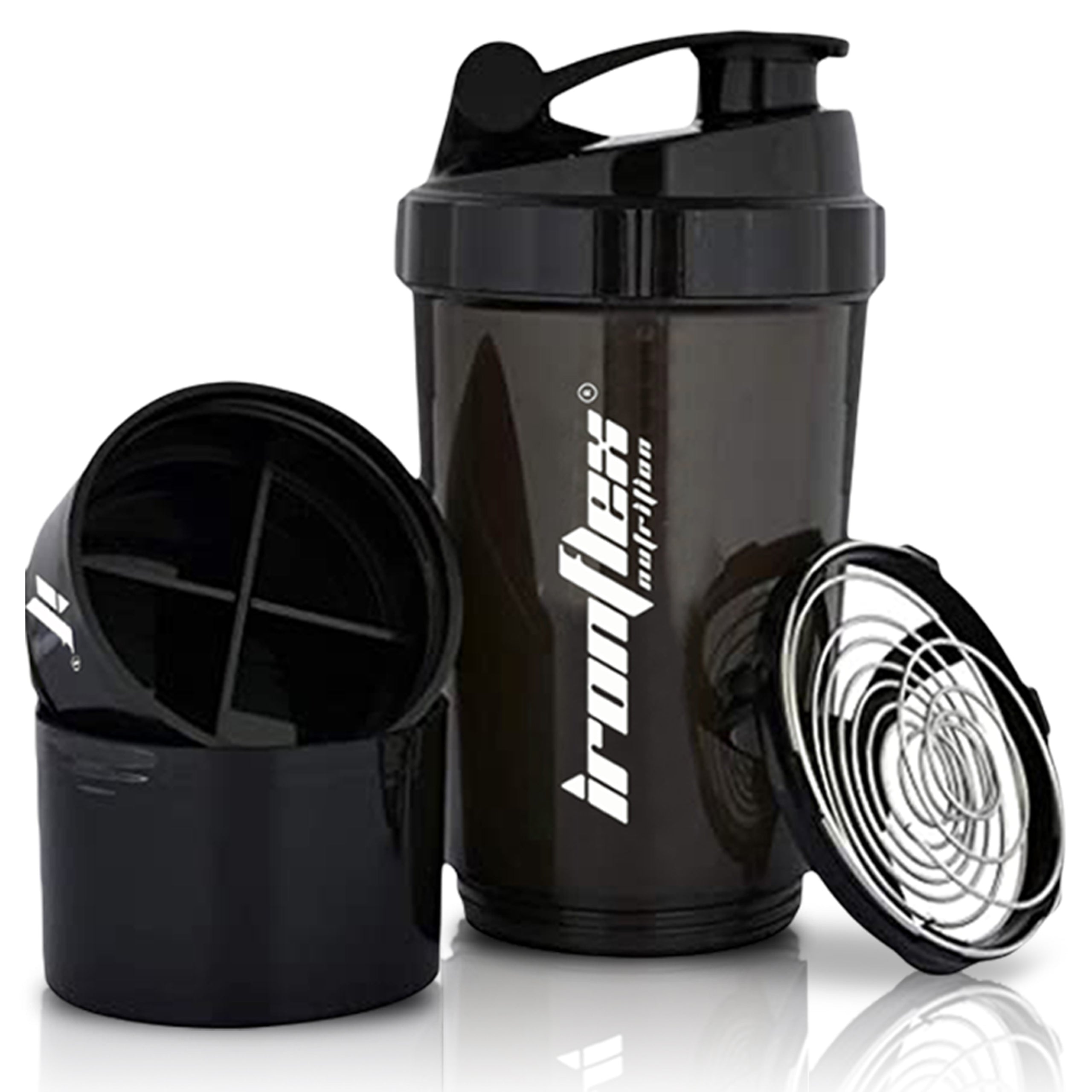 IRONFLEX SHAKER 500ml AIRTIGHT SHAKER FOR CONDITIONERS WITH PROTEIN CONTAINER
